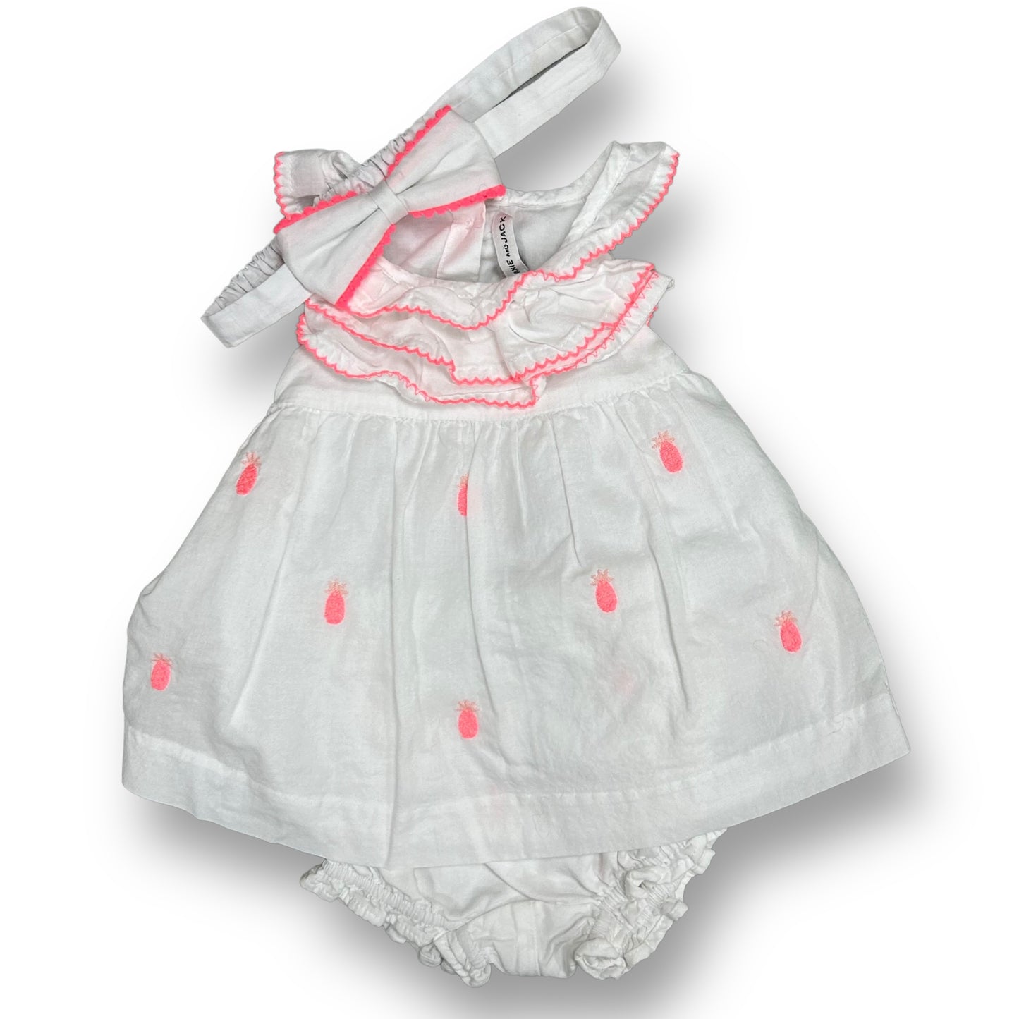 Janie and Jack Baby Girl Outfit Size 0-3 Months Dress, Bloomers, Headband
