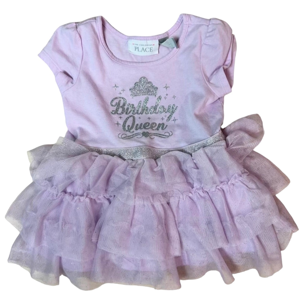 The Children's Place Girls Size 12-18 Months Birthday Queen Party Tutu Dress