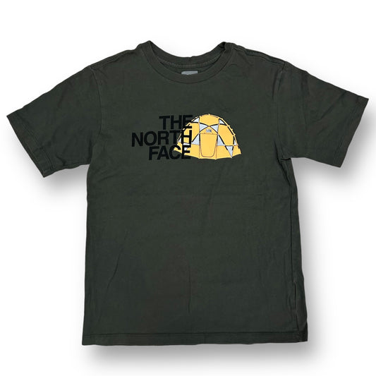 The North Face Youth Size 10/12 Boys Hunter Green Short Sleeve Camping Tee