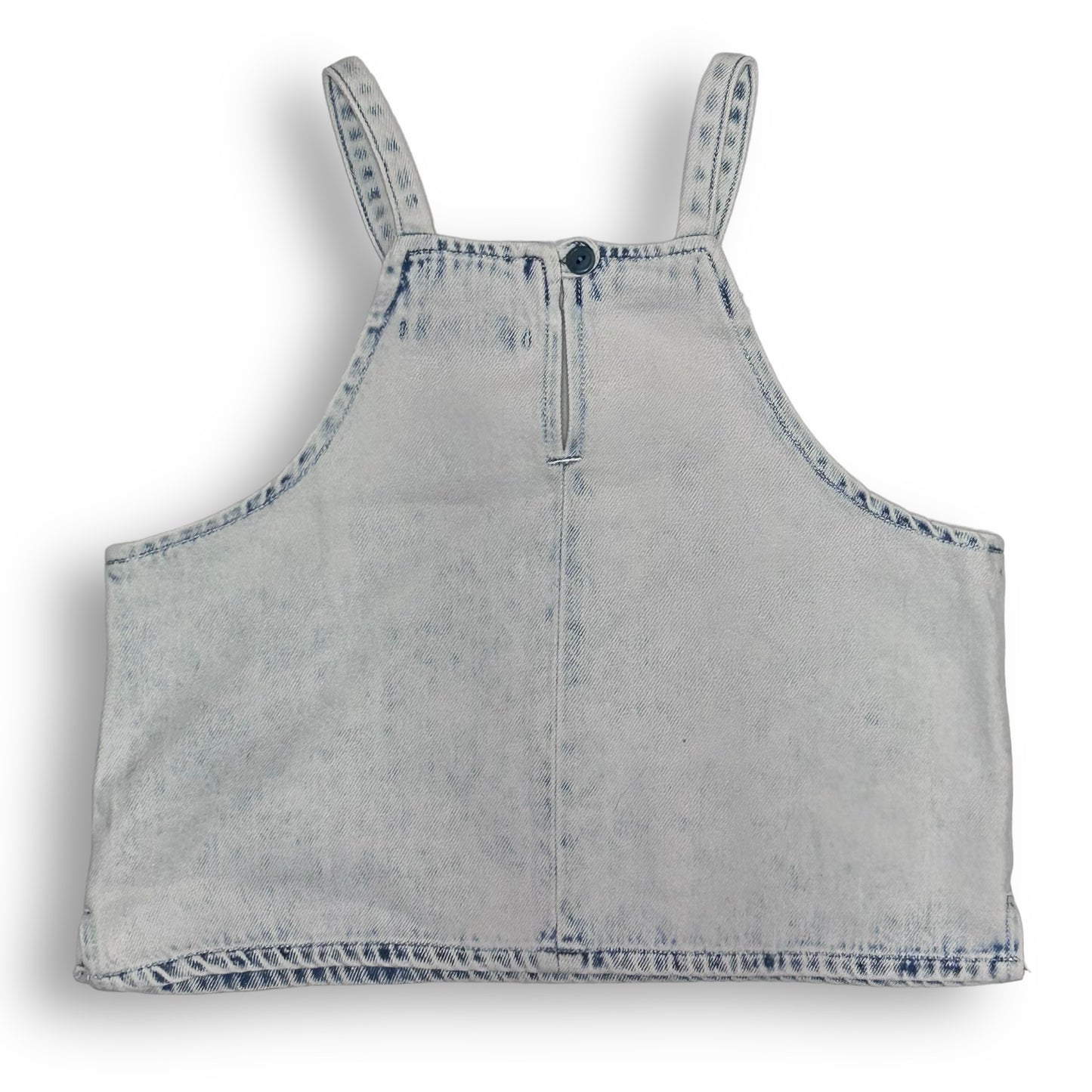 Zara Girls Size 11/12 Youth Denim Cropped Tank with Button Closure