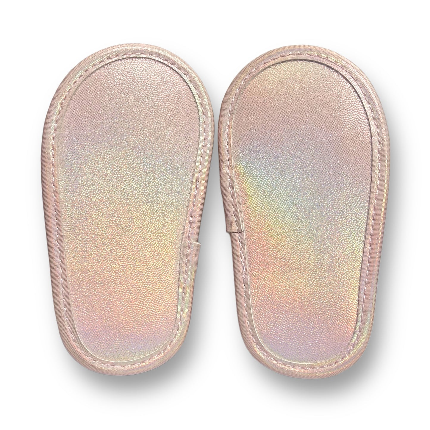Children's Place Baby Girl Sandals Size 3 Pink Blush Shimmery Leather Sandals