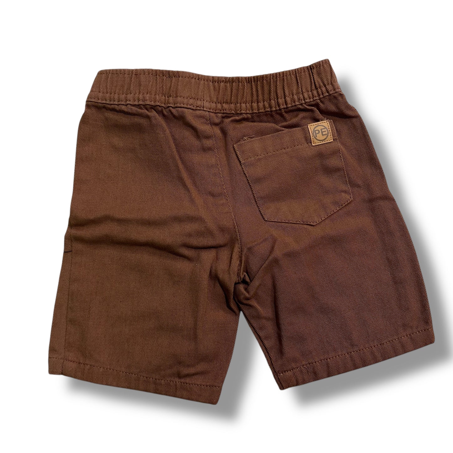 Boys Perry Ellis Size 3T Dark Brown Elastic Waist Chino Shorts