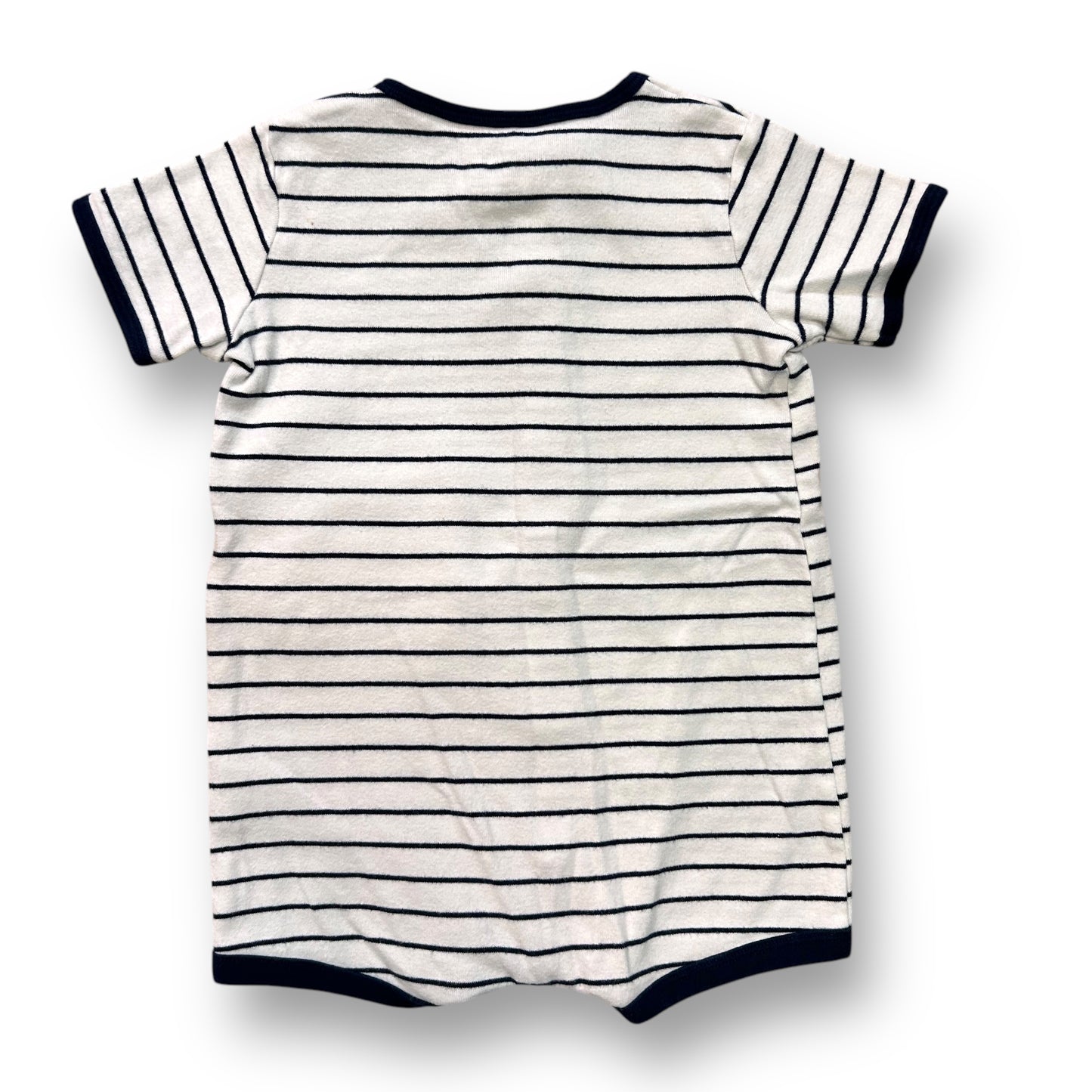 Carter's Boys Size 18 Months One Piece Snap Up Striped Whale Romper