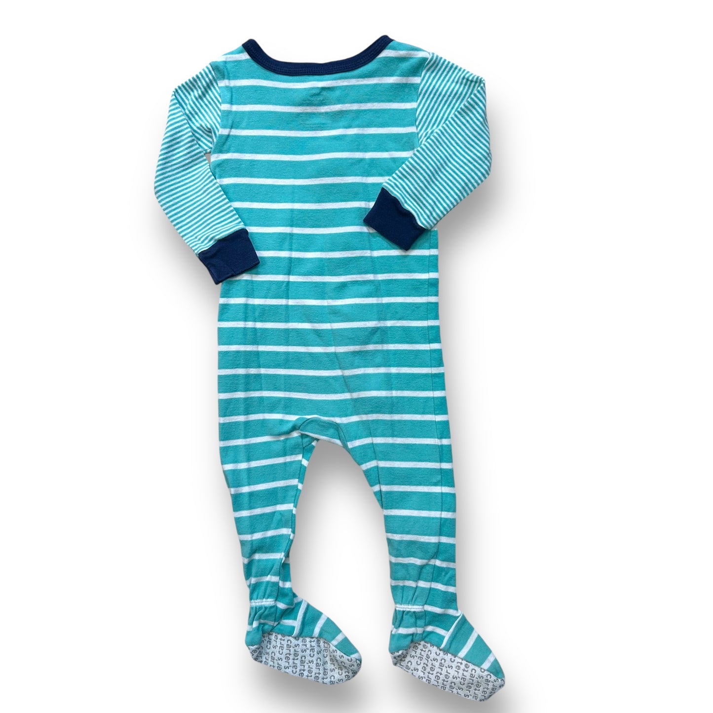 Carter's Boys Pajamas Size 12 Months Mint Green Dinosaur Zippered Footie Pj's