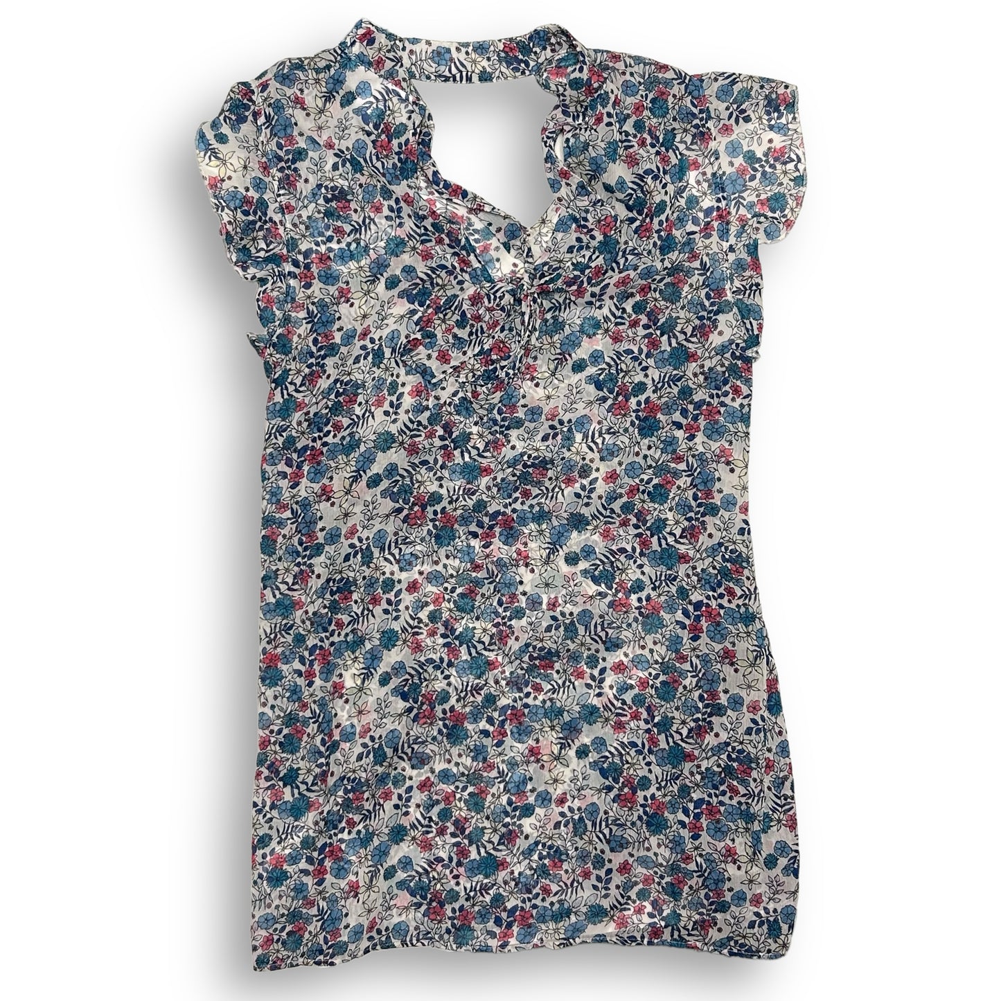 Motherhood Size M Floral Print Full Length Maternity Blouse