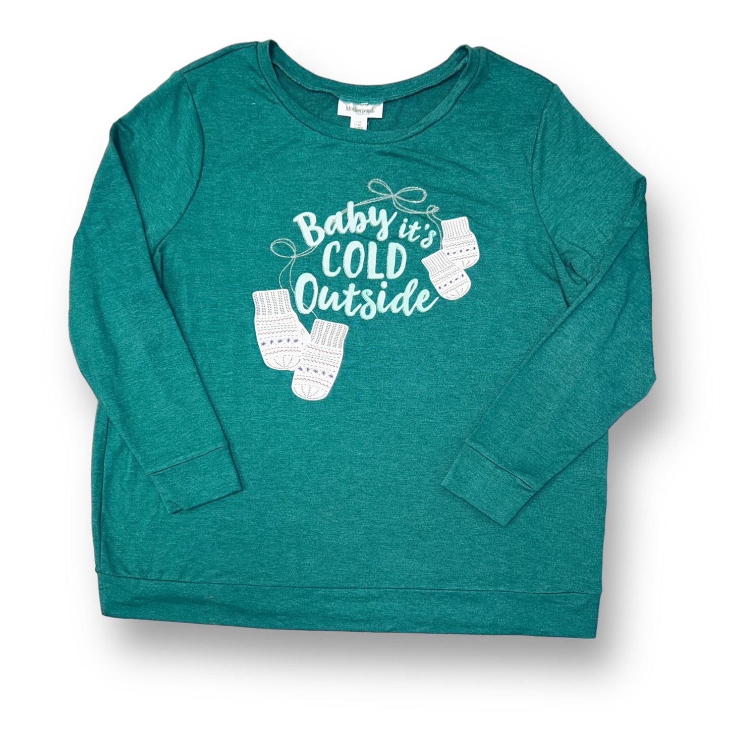 Motherhood Size XXL Green Christmas Maternity Top