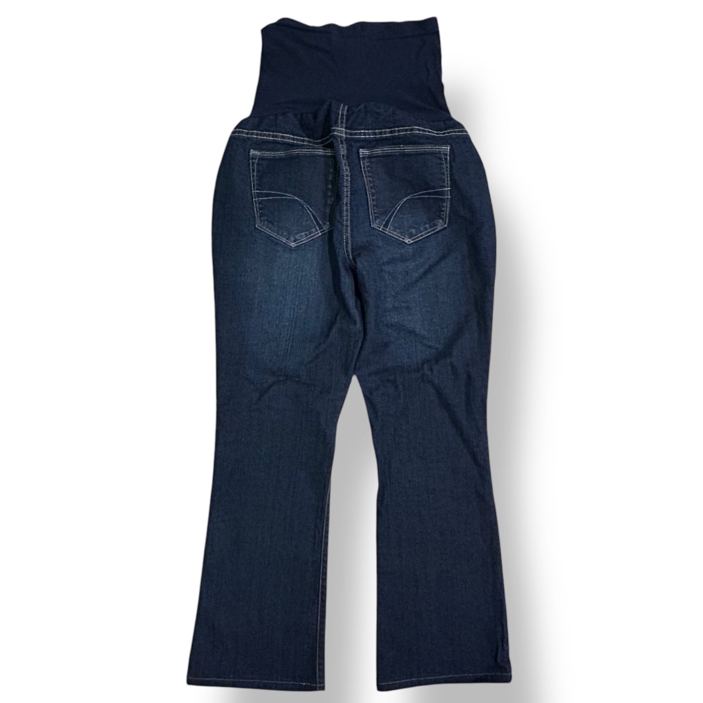 Indigo Blue Size M Dark Blue Denim Bootcut Maternity Jeans