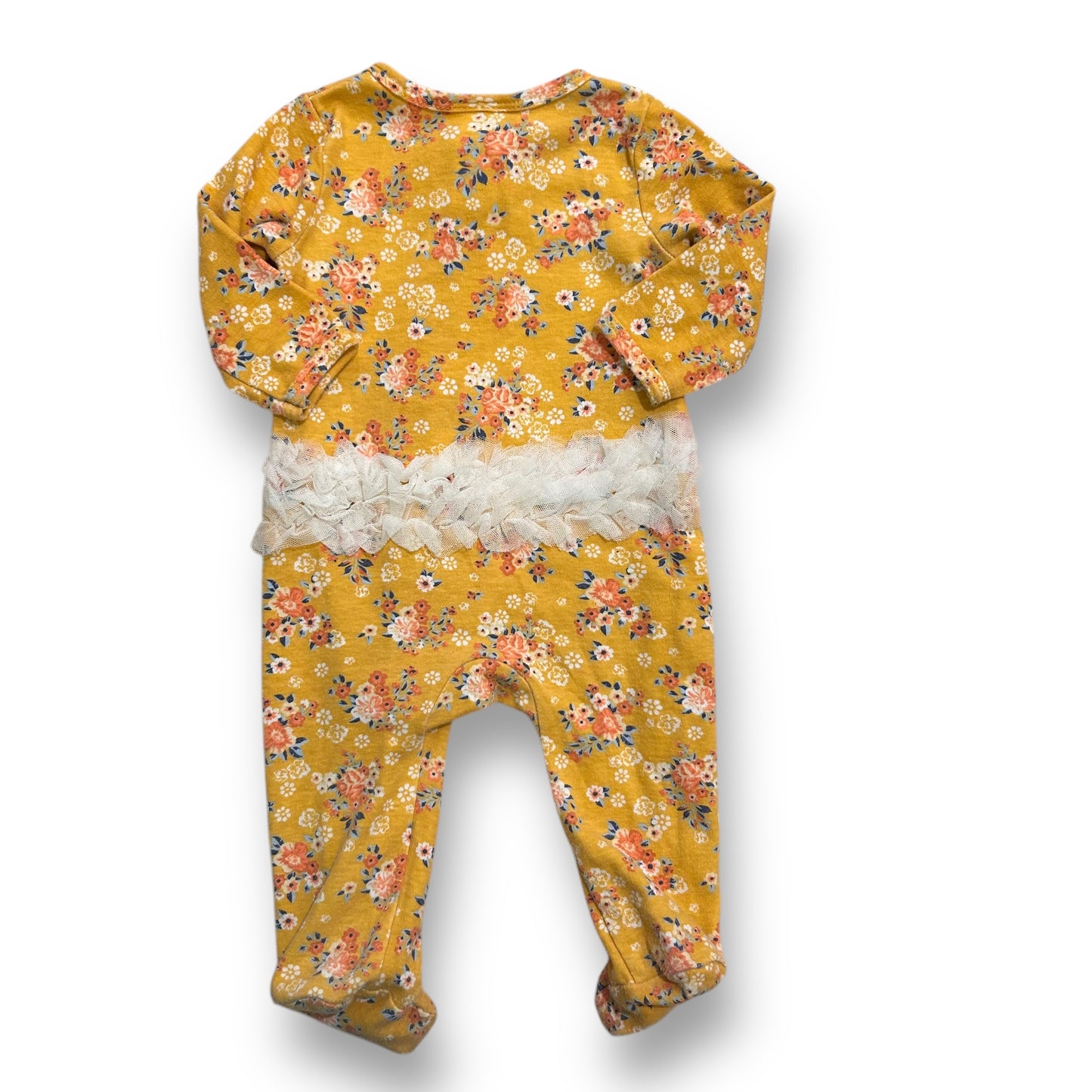 Nicole Miller Baby Girl Size 6-9 Months Mustard Yellow 2-Pc Romper & Headband