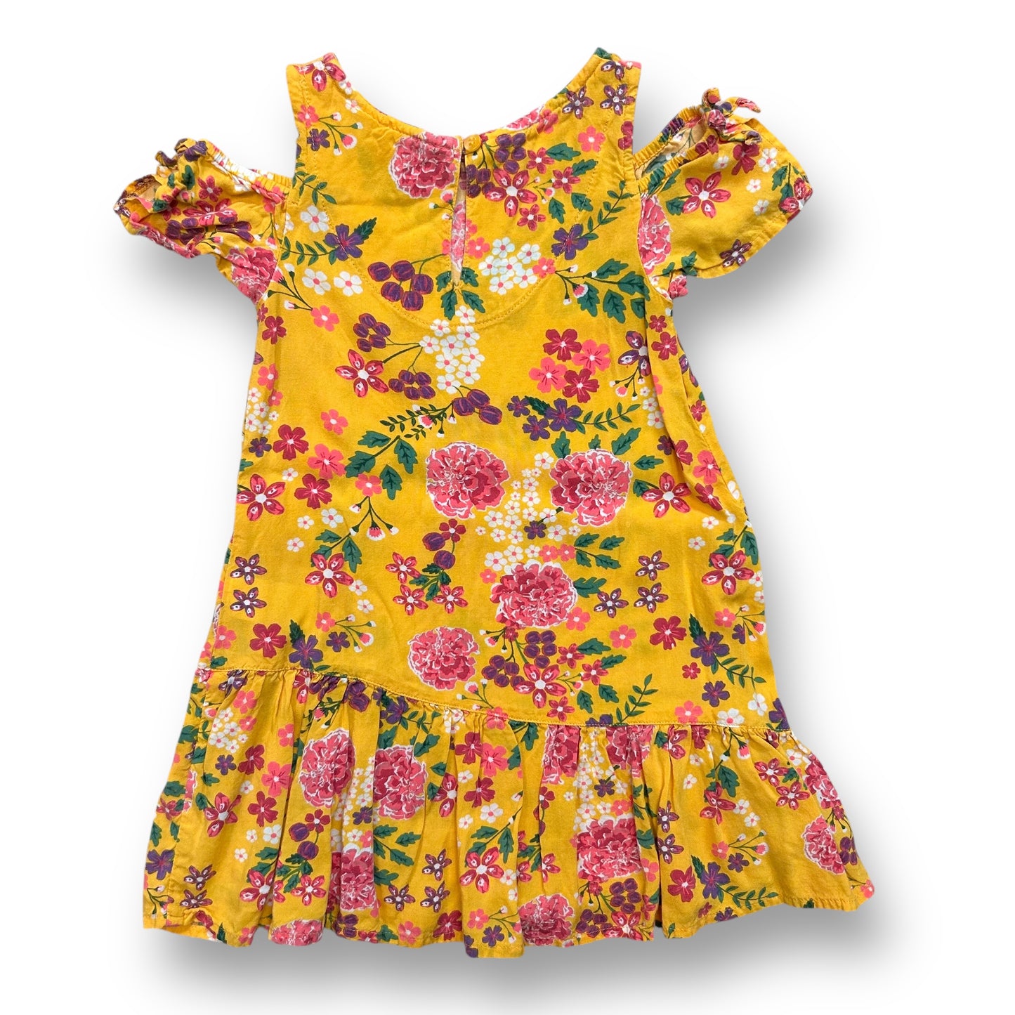 Toddler Girl Dress Size 18-24 Months Mustard Yellow Cold Shoulder Sundress