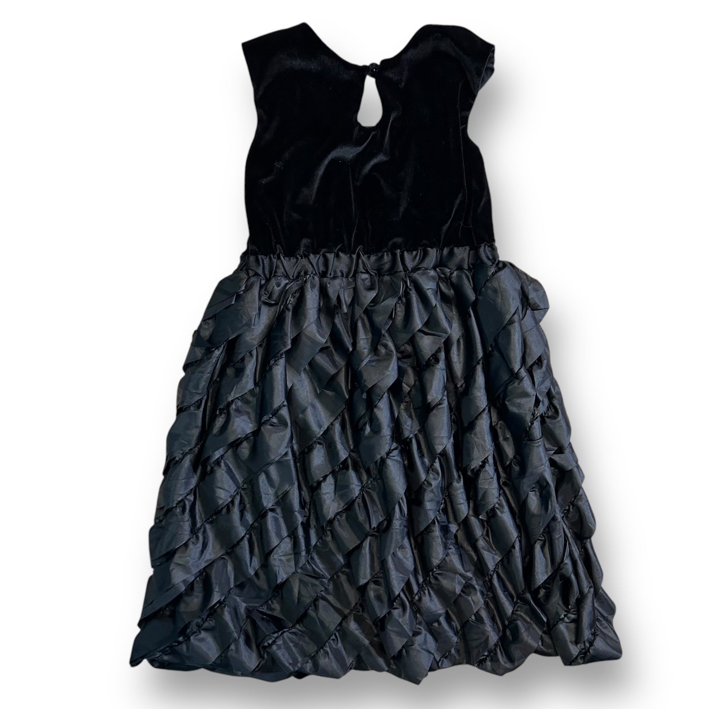 Boutique Cach Cach Girls Size 10 Youth Dress with Velvet Top and Ruffled Bottom