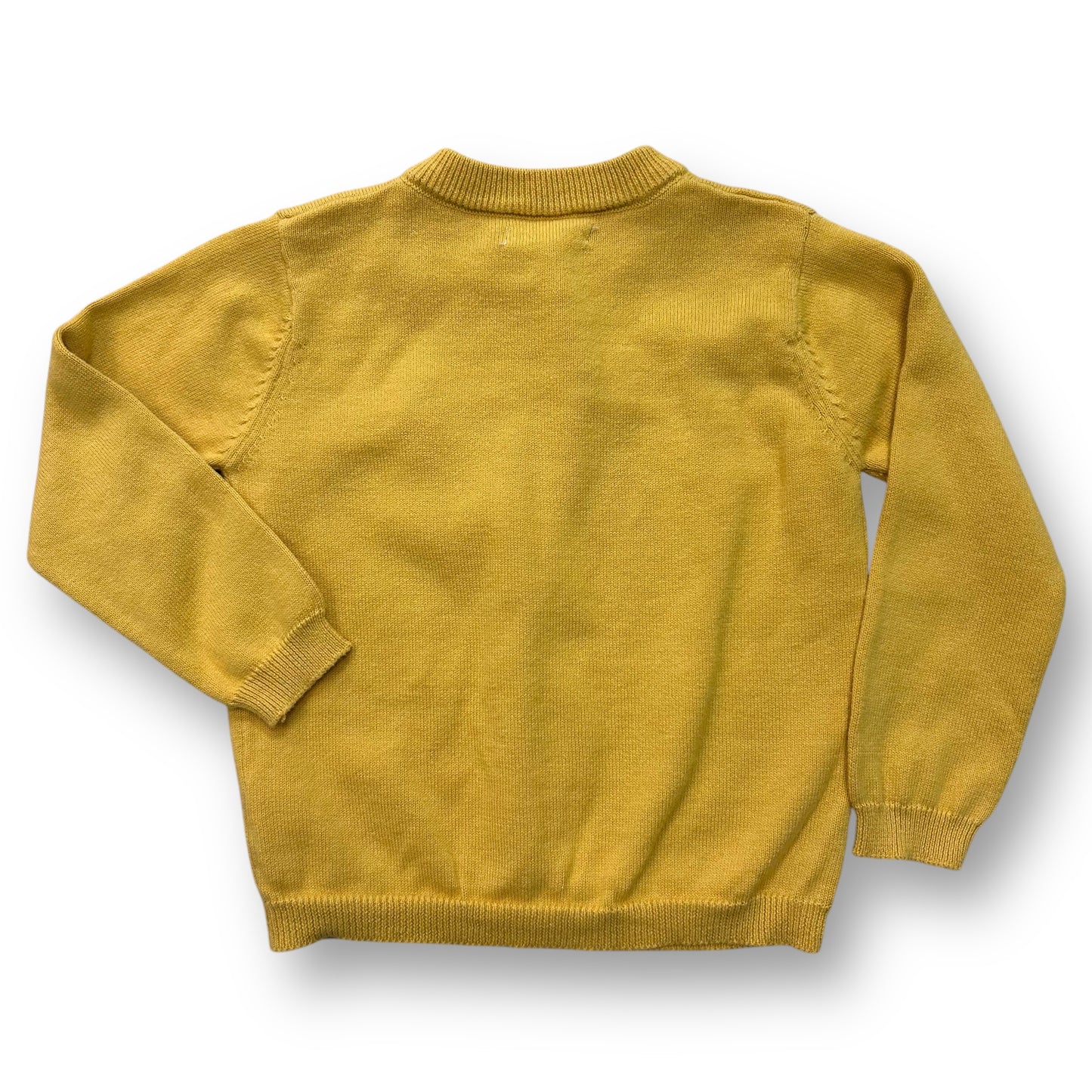 Girls Size 24 Months Sweater Mustard Yellow Knit Peppa Pig Cardigan