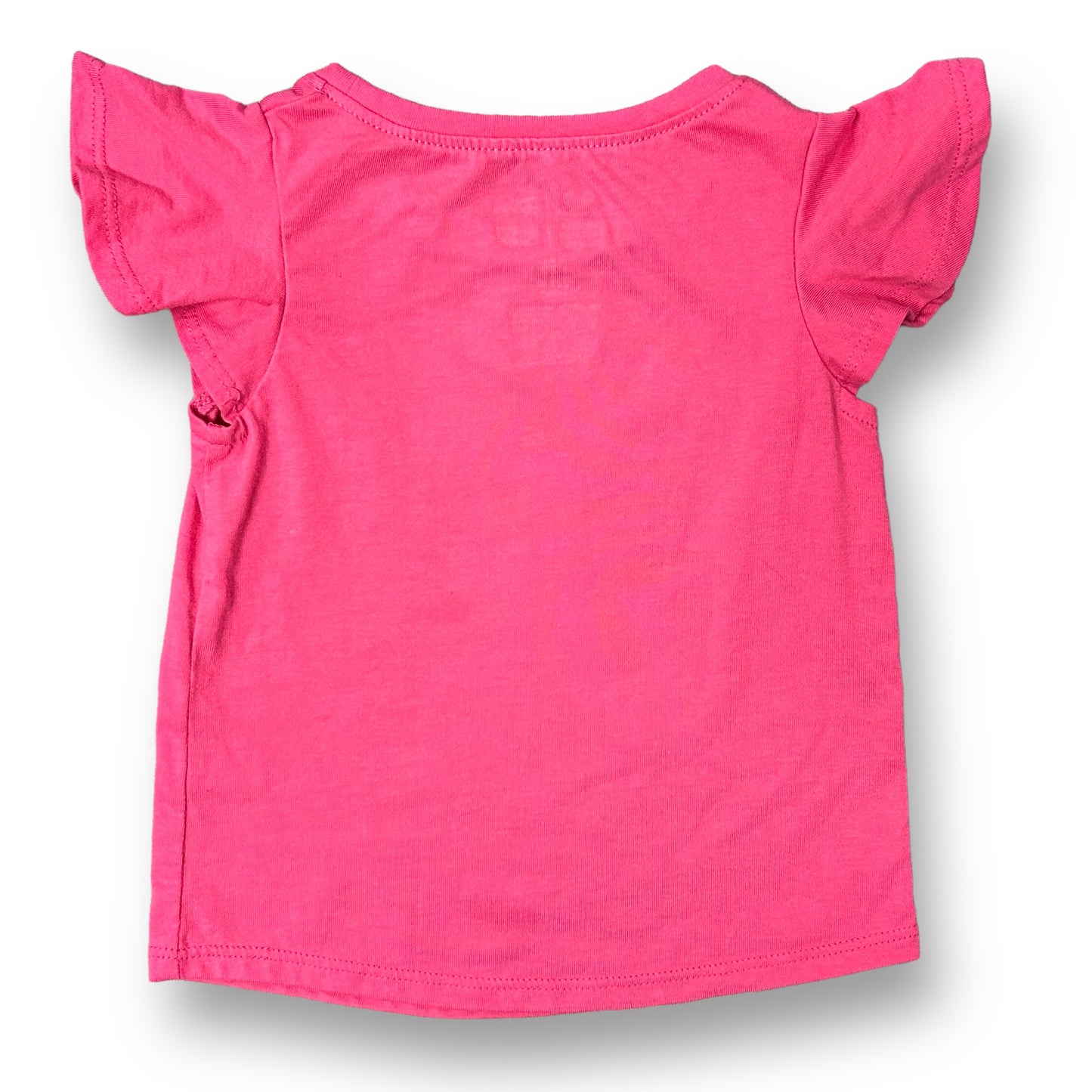 Disney Baby Girl Size 12 Months Flutter Sleeve Pink Minnie Mouse Shirt