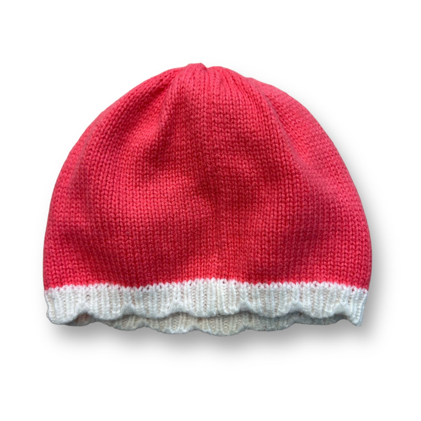 Gymboree Baby Girl Winter Hat Size 6-12 Months Peach Knit Beanie with Flower