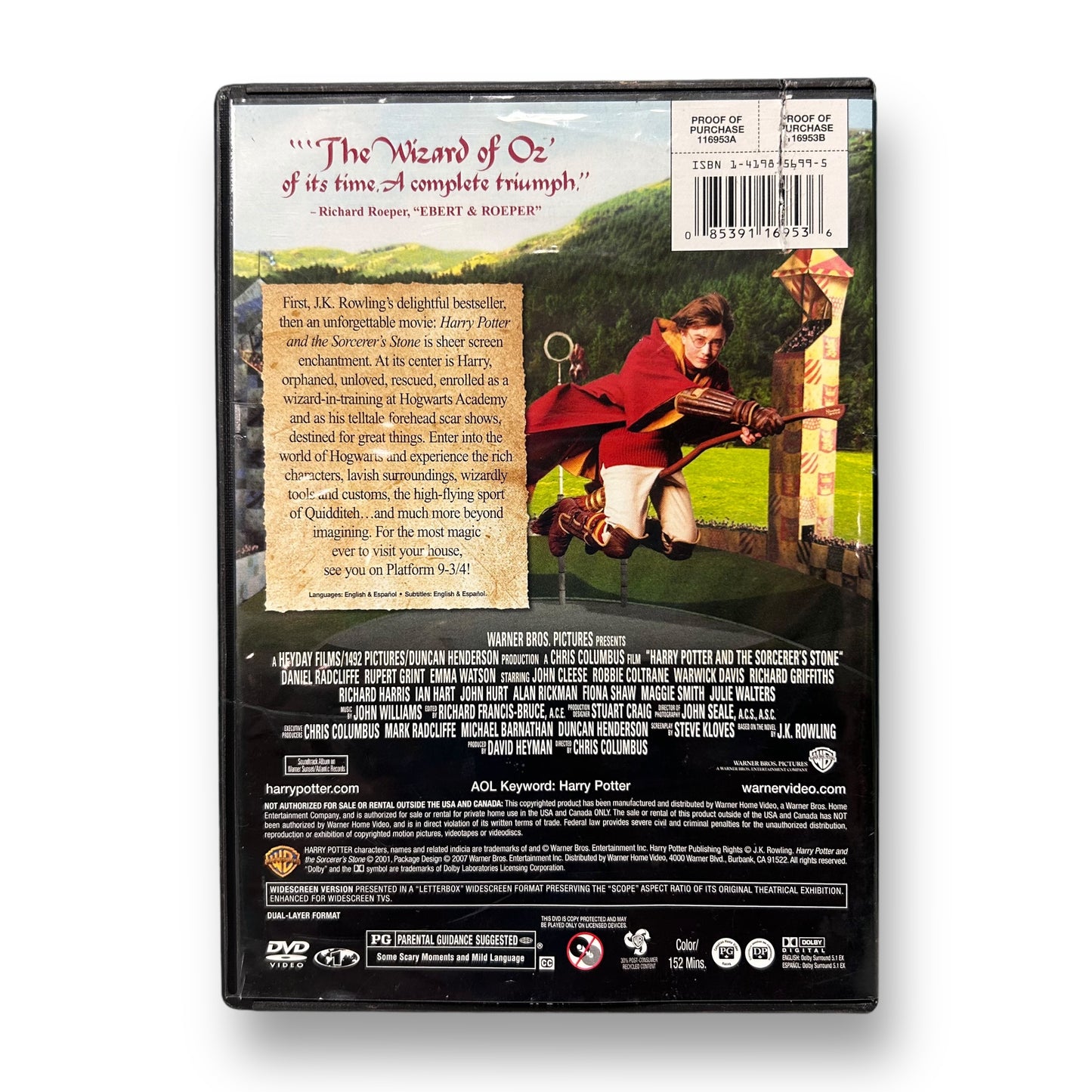 Harry Potter and the Sorcerer's Stone DVD