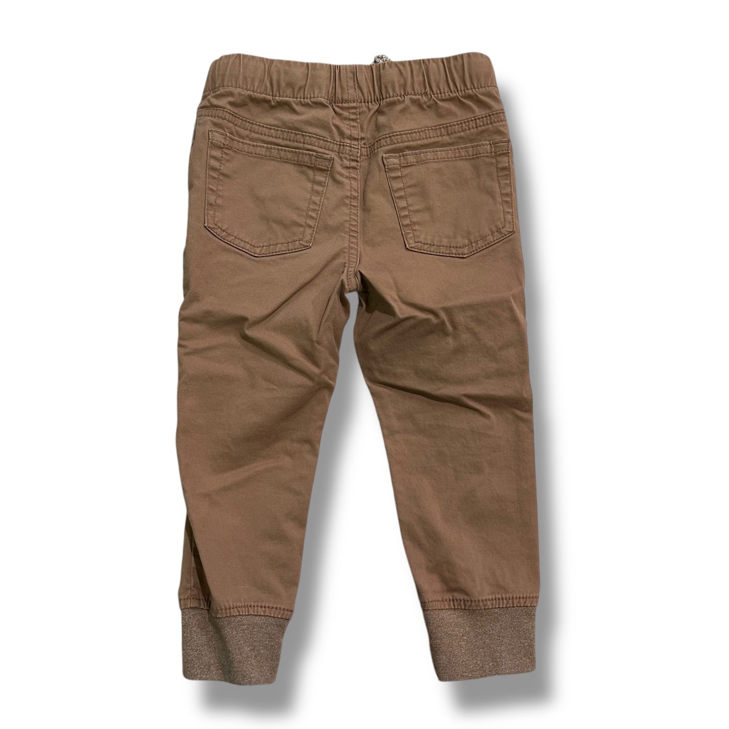 Cat & Jack Boys Size 2T Pants Brown Khaki Elastic Waistband Joggers