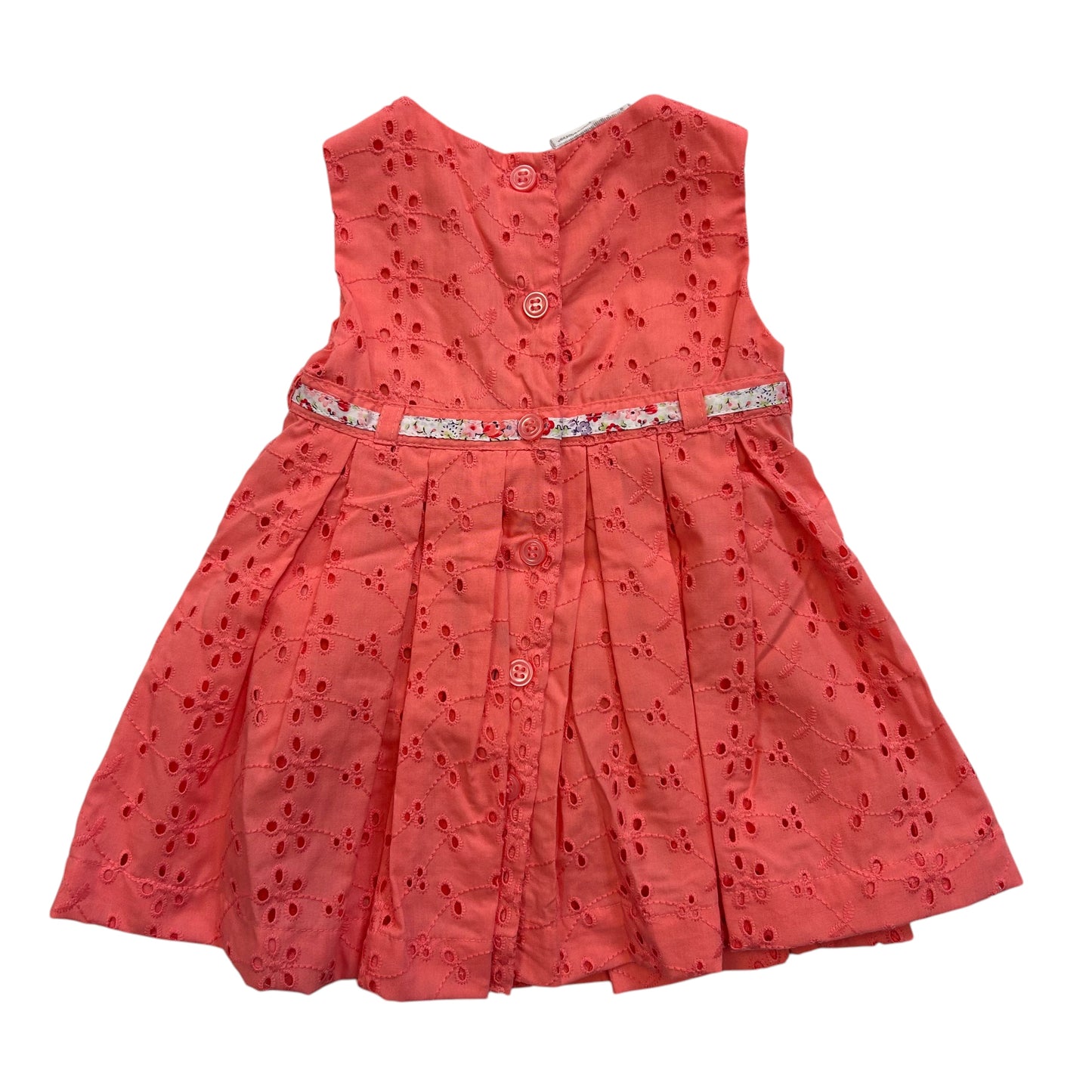 Girls First Impressions Size 3-6 Months Peach Eyelet Sleeveless Dress & Bloomers