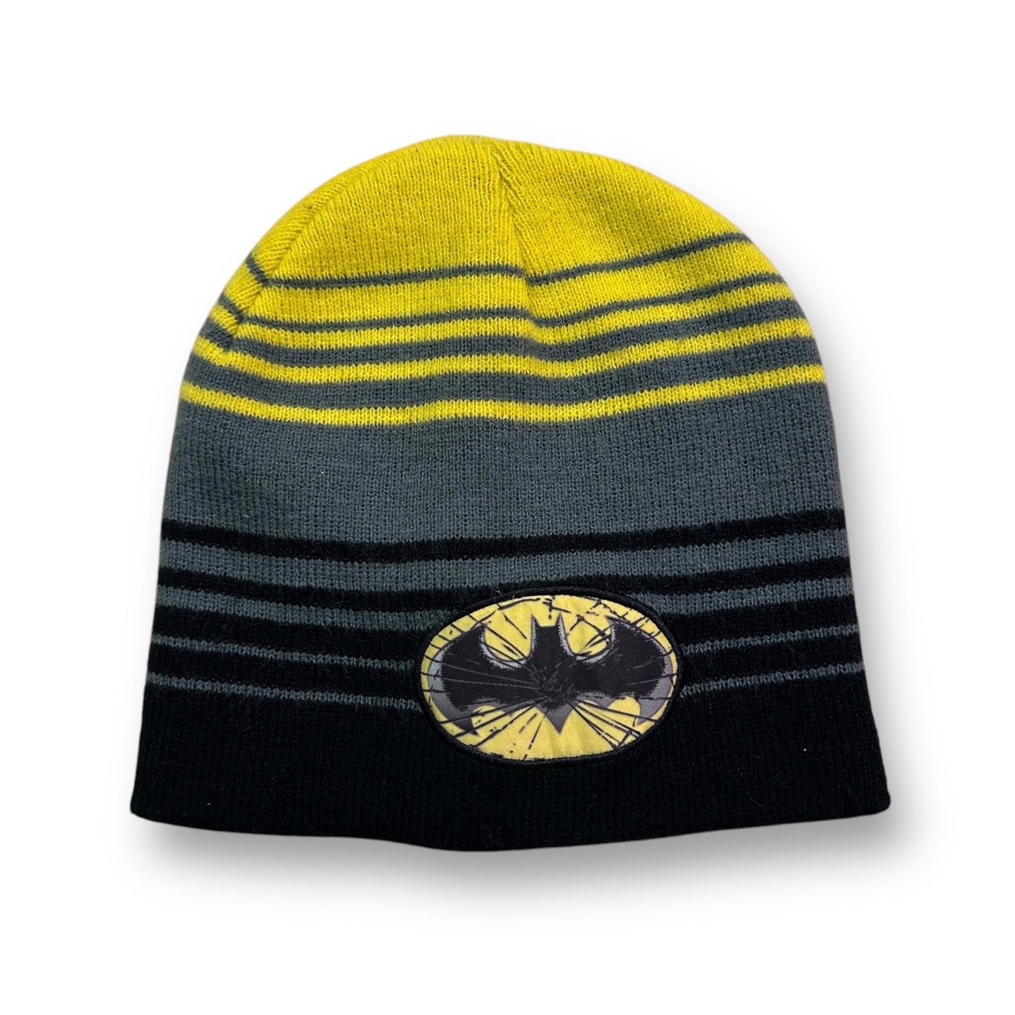 Kids Batman Winter Beanie Embroidered Logo Boys One Size Fits Most Knit Hat