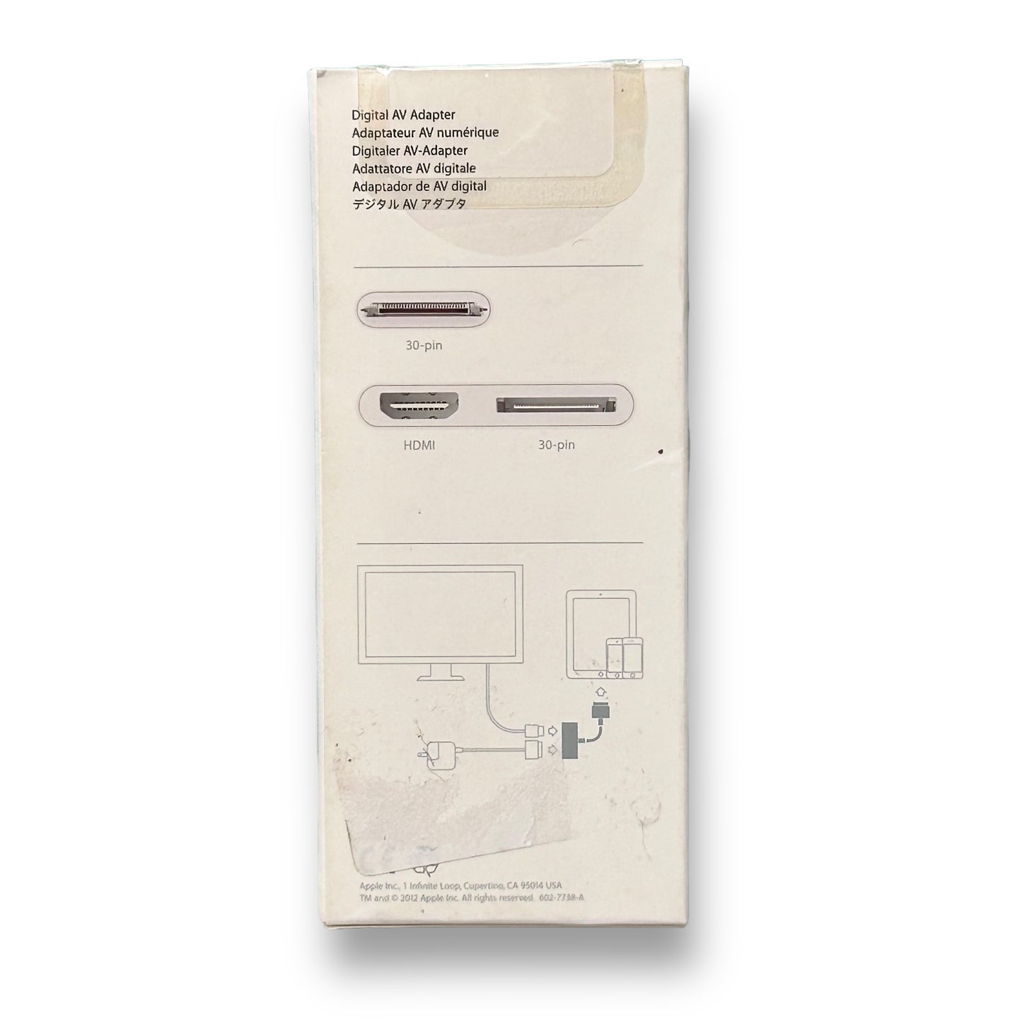 Apple Digital AV Adapter HDMI 30-Pin Dock Connector for iPhone, iPad, or iPod