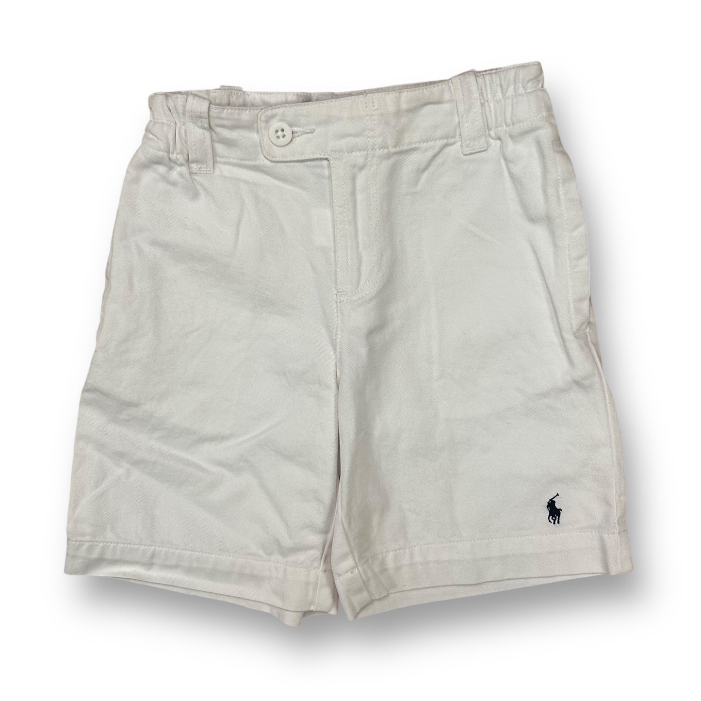 NEW! Boys Polo Size 5 Shorts Adjustable Waist White Khaki Chinos