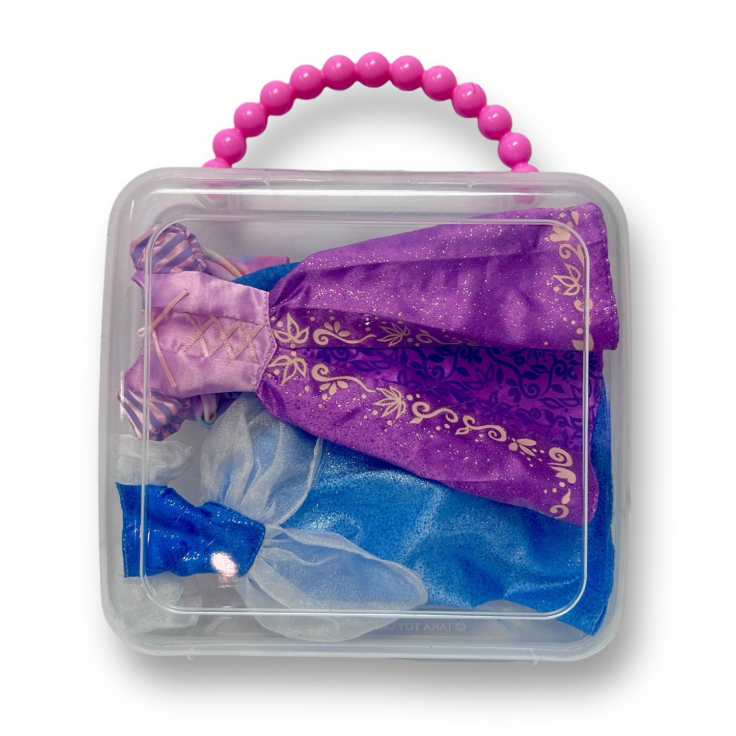 Barbie Doll Clothes 6-Pc Disney Princess & More Collection with Carry Case