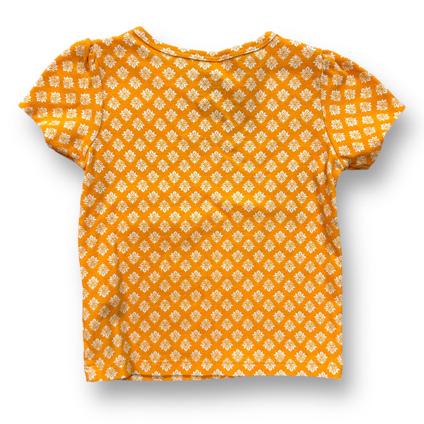 Carter's Size 24 Months Girls Mustard Yellow Cotton Short Sleeve Shirt
