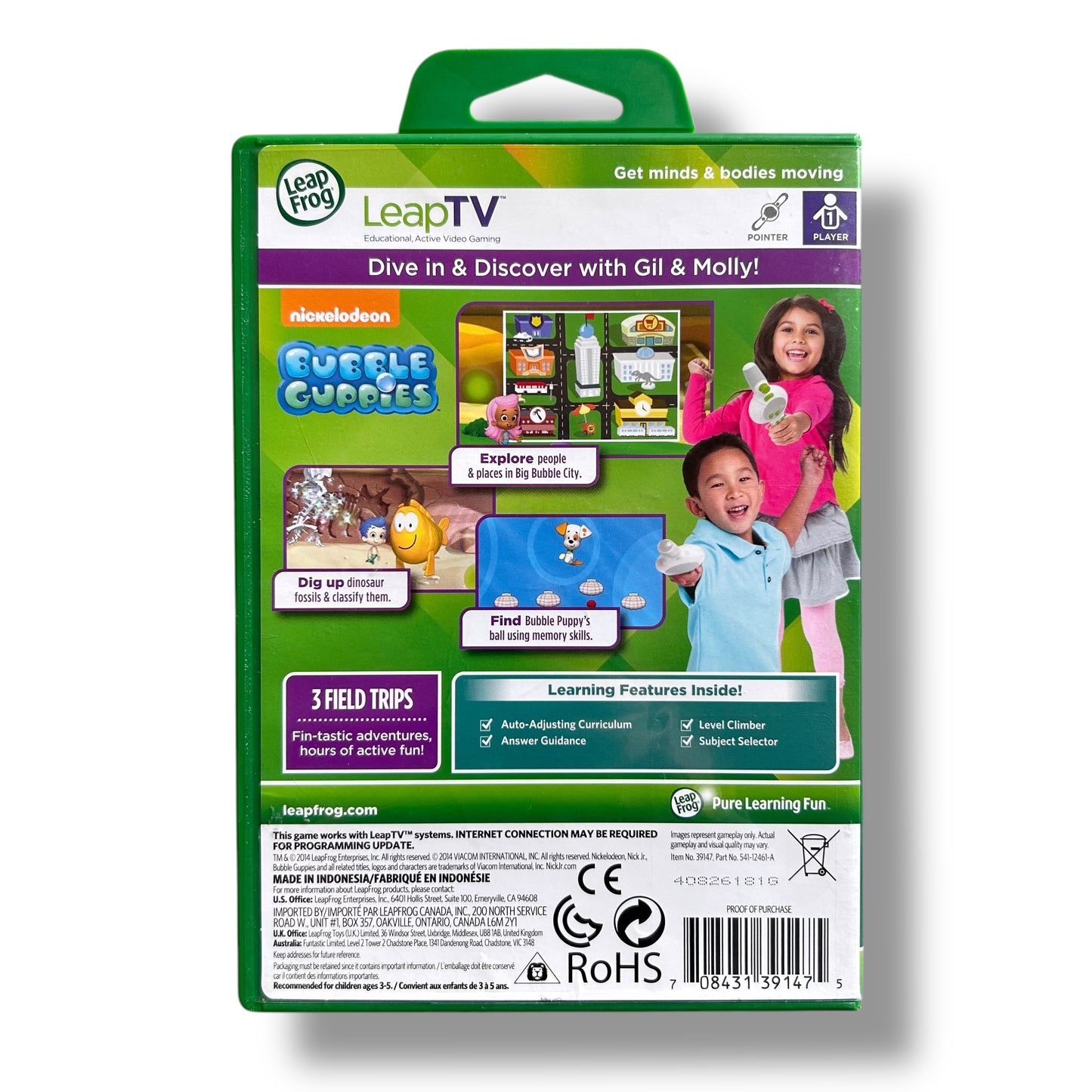 LeapFrog LeapTV Bubble Guppies Science & Social Studies Video Game, 3-5 years