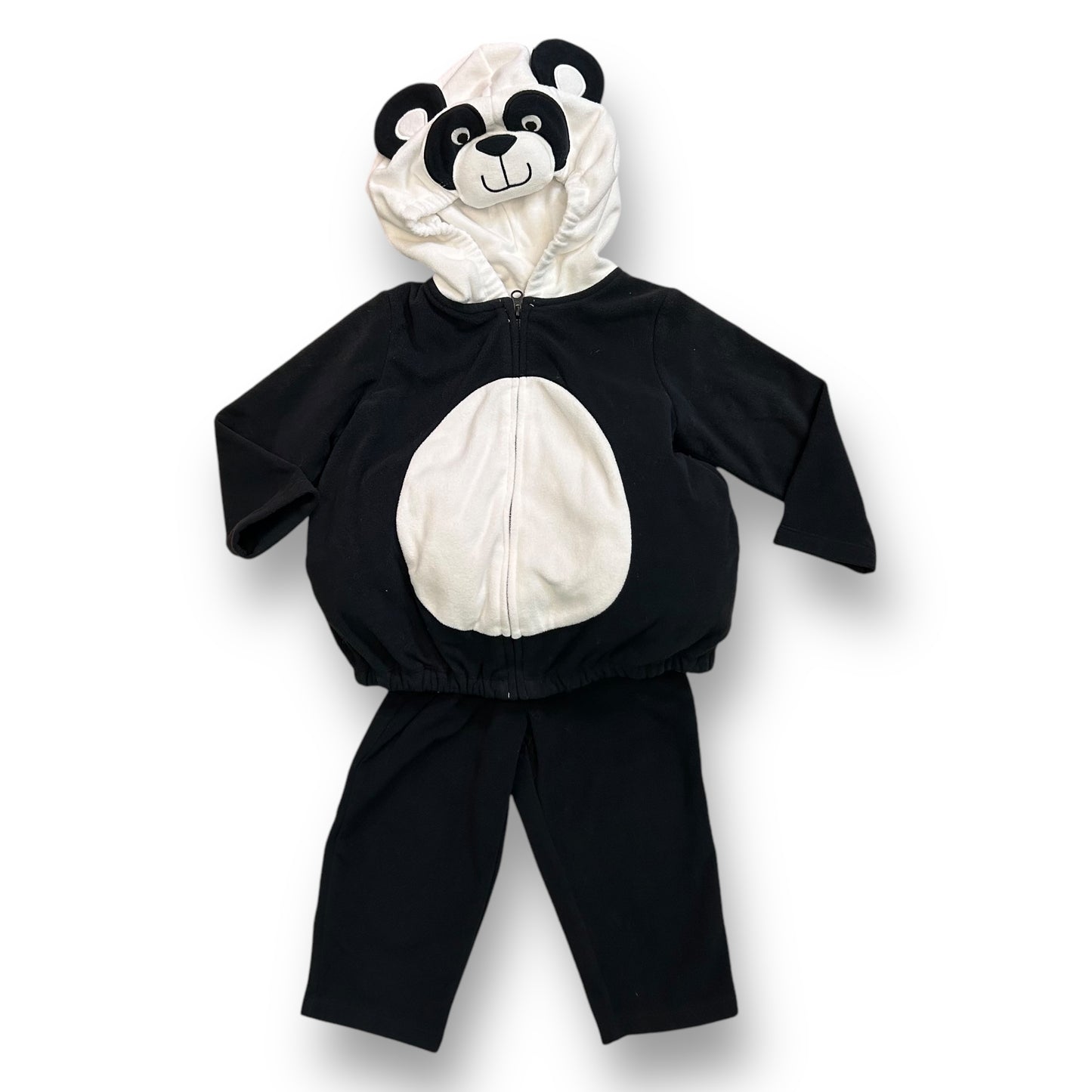 Carter's Size 24 Months Panda Costume 2-Pc Black Plush Hoodie and Bottoms