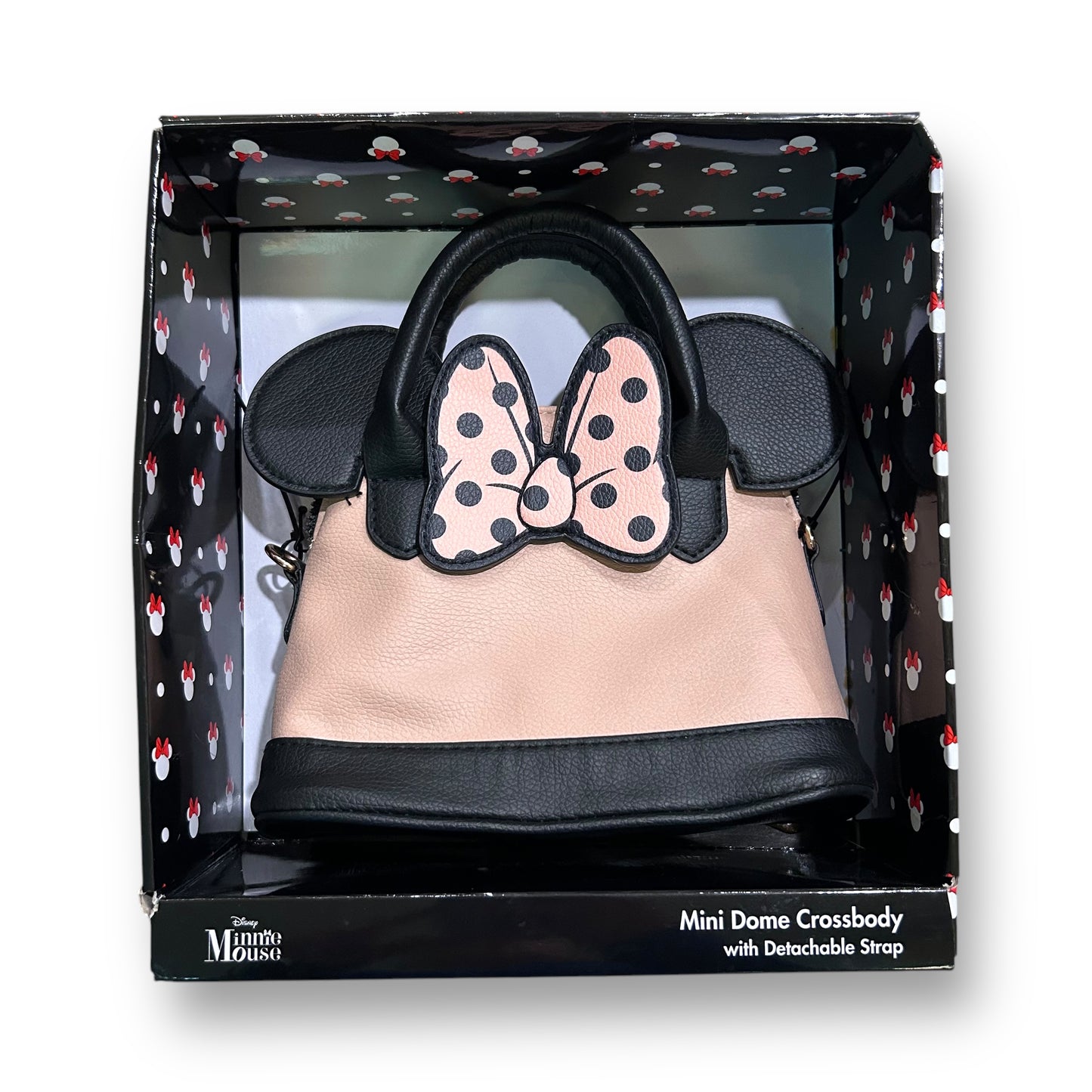 NEW! Disney Minnie Mouse Purse Dome Crossbody with Detachable Straps