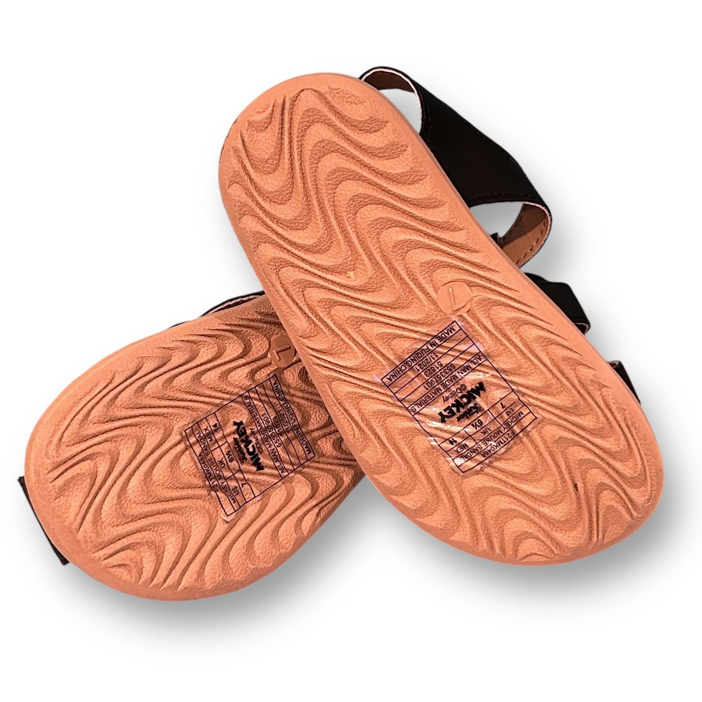 NEW! Mickey Mouse Sandals Boys Size 7 Toddler No Buckle Slip On Shoes