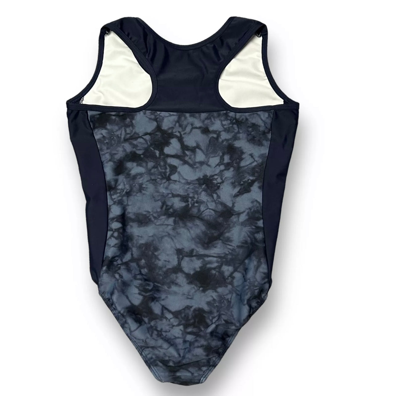 Youth Girl Size 10/12 Gymnastics Navy Tie Dye Racerback Destira Dance Leotard
