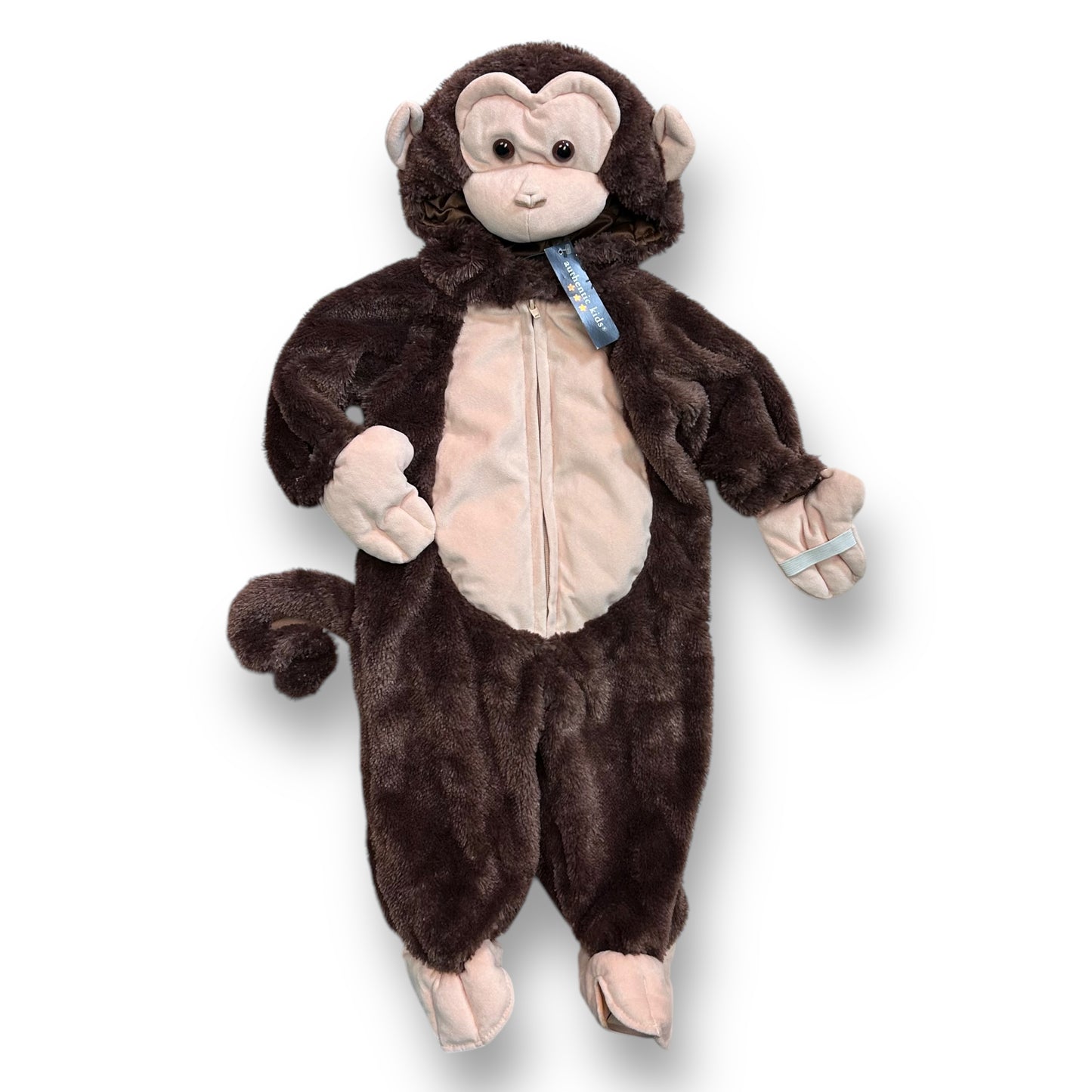 NEW! Size 12 Months Baby Monkey Costume Full Size Plush with Hood and Tail