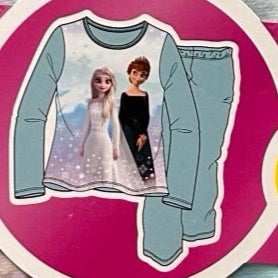 NEW! Girls Size 7/8 Elsa 2-Pc PJ Pants and Top Disney Frozen Pajamas Set