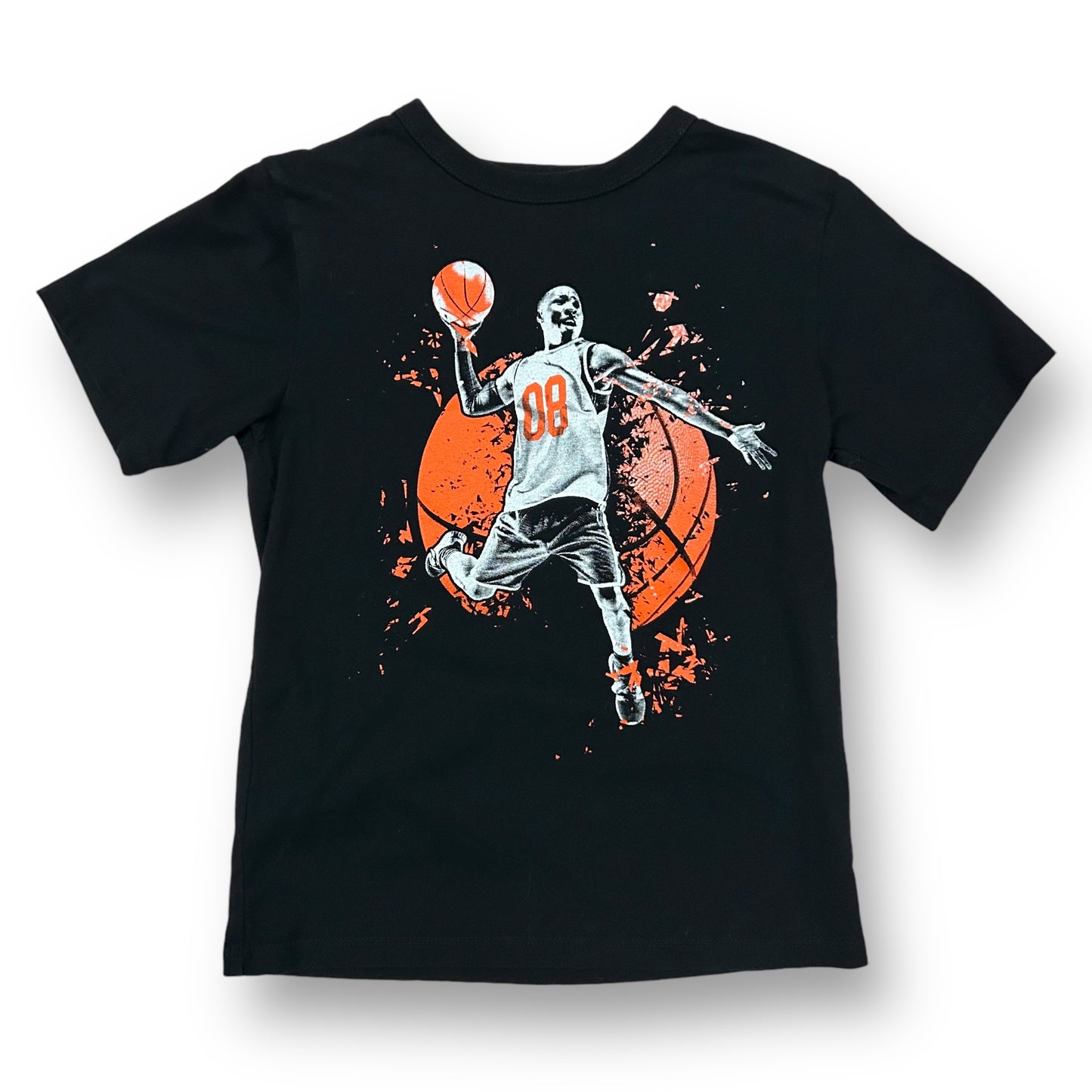 Children's Place Boys Size 5/6 Black Shirt Short Sleeve Basketball Tee