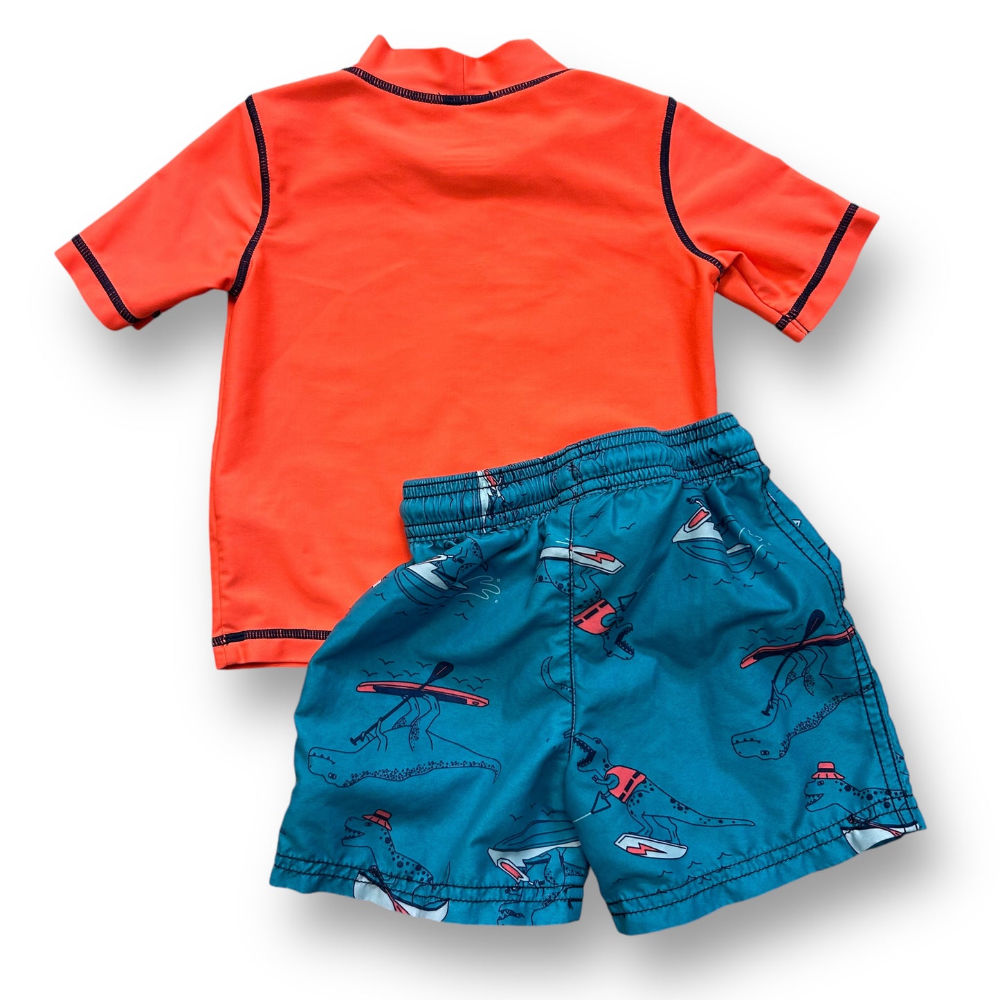 Carter's Size 24 Months Boys Rash Guard and Swim Trunks 2-Pc Swimwear Set