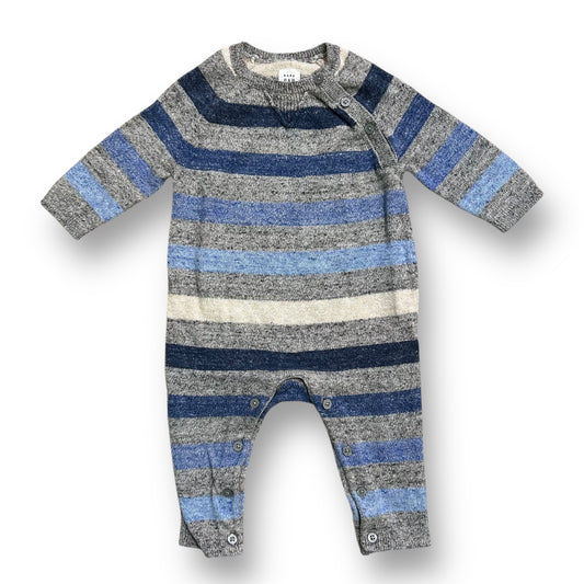 Baby Gap Size 3-6 Months Boys Romper Blue & Gray Striped Sweater One Piece