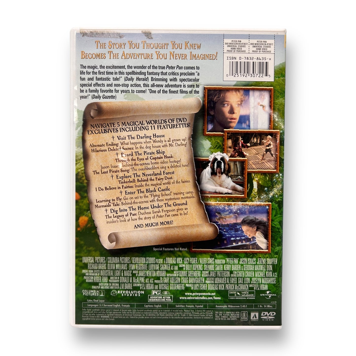 Universal Studios Peter Pan DVD