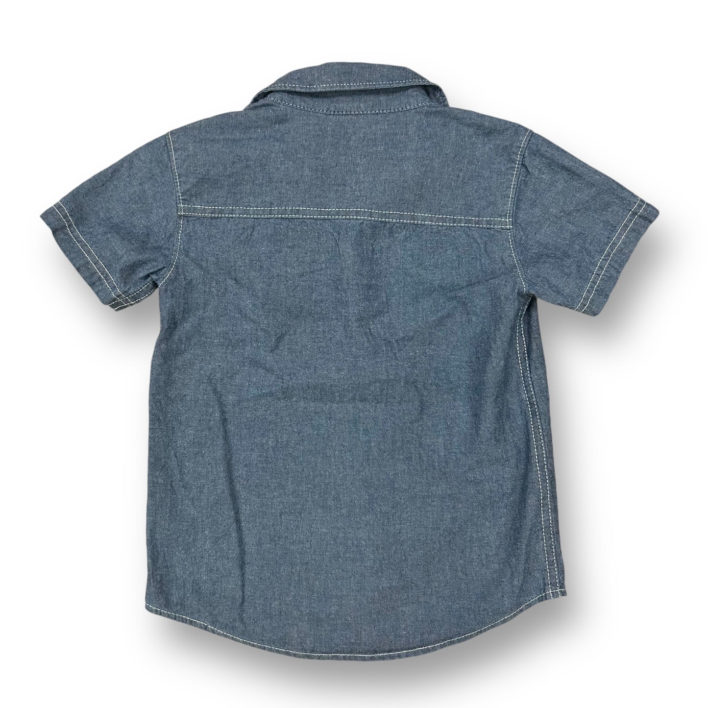 Carter's Boys Size 4T Denim Button Down Short Sleeve Shirt