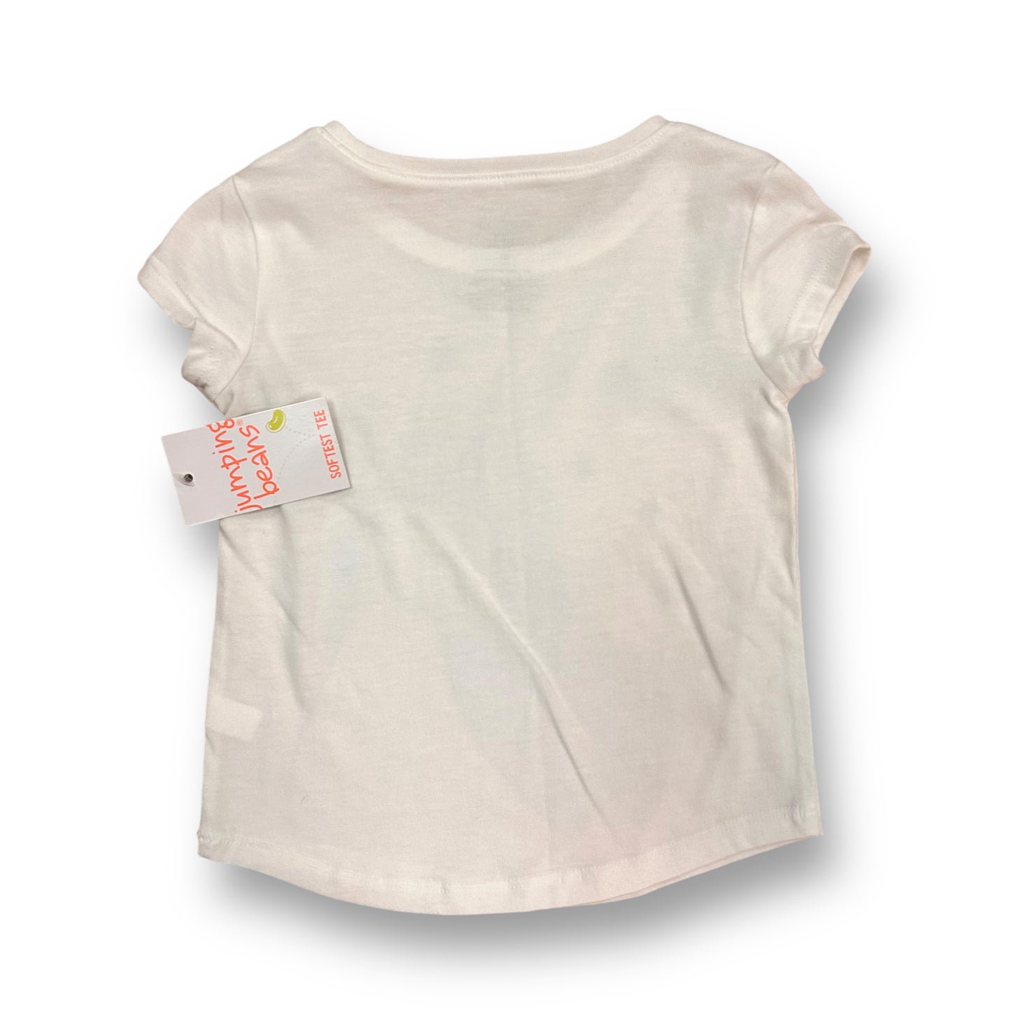 NEW! Jumping Beans Girls Size 2T Shirt Shimmery Unicorn Soft Cotton White Tee