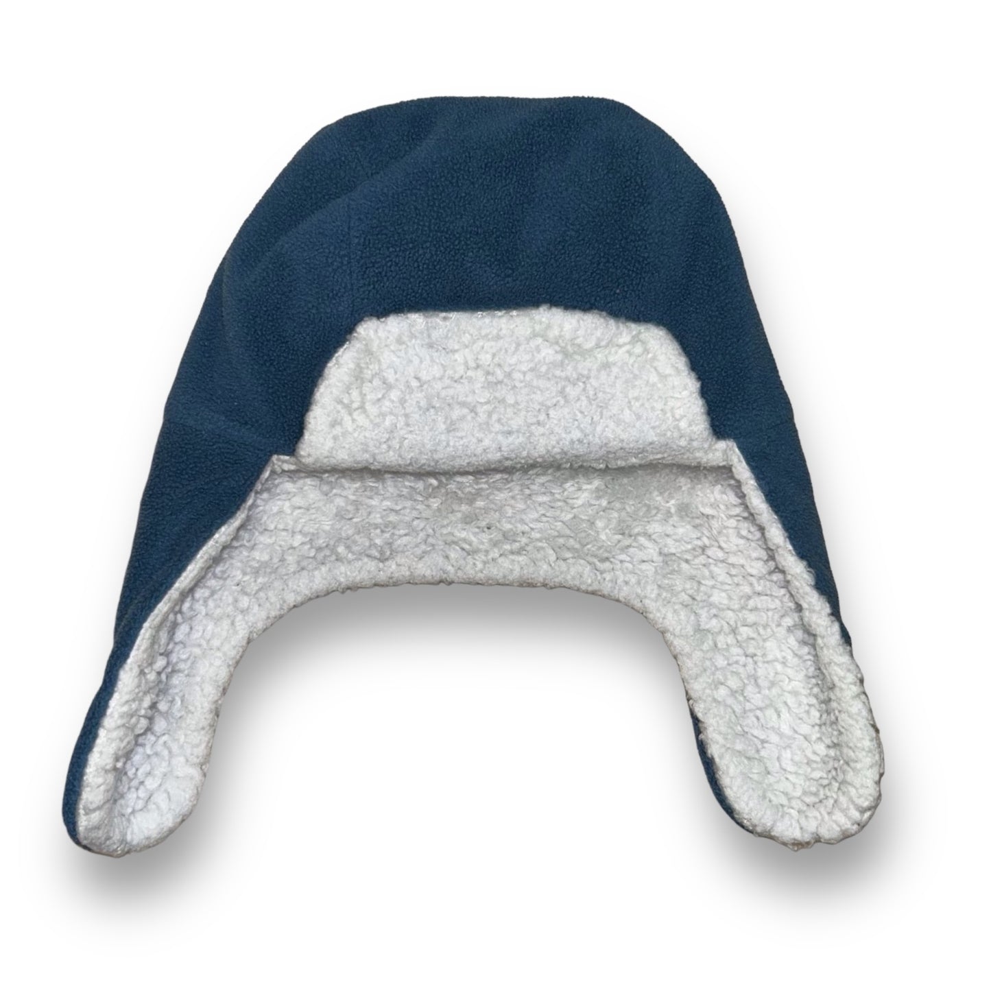 Boys Size 12-18 Months Baby Toddler Sherpa Beanie Blue Fleece Flap Hat