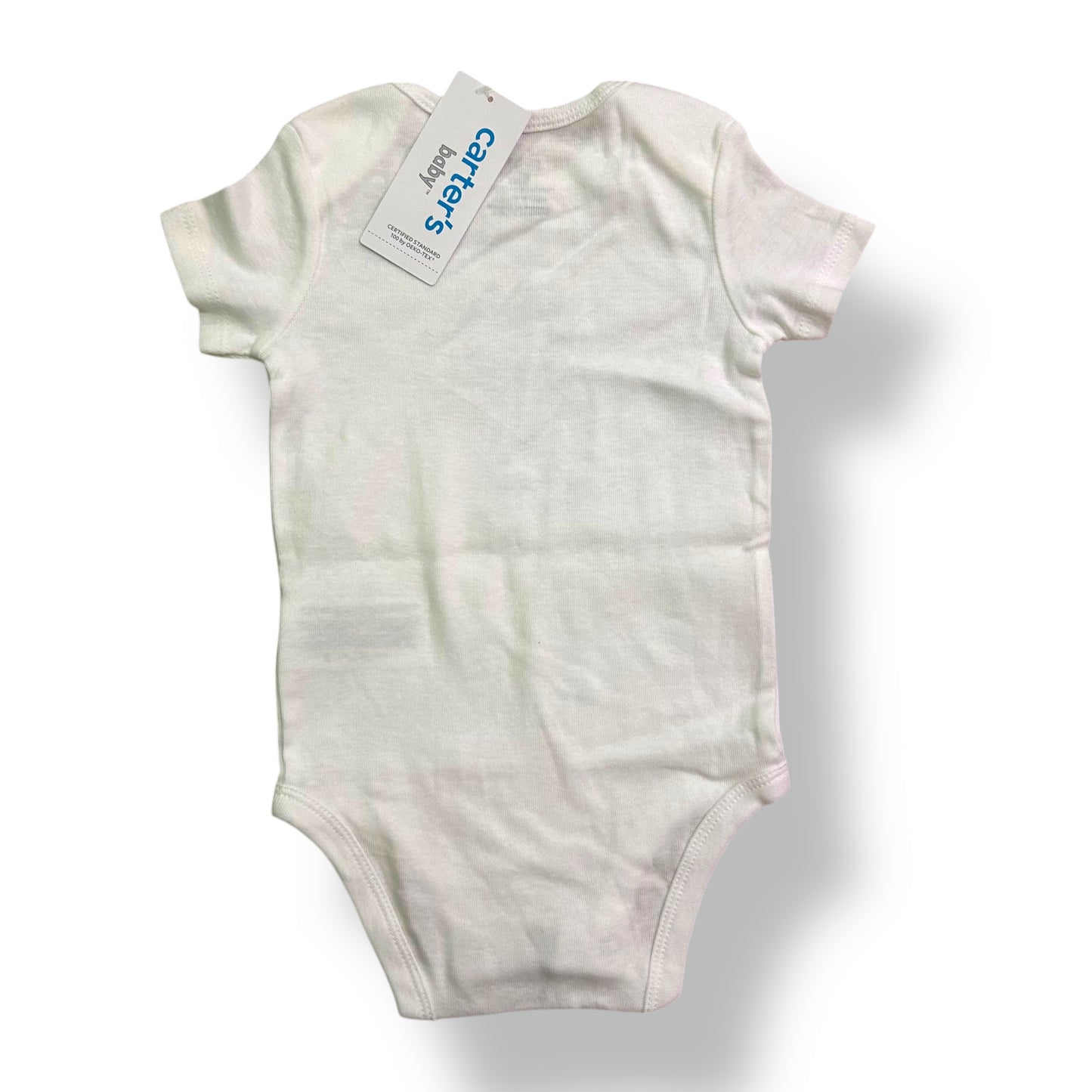 NEW! Carter's Boys Size 9 Months Baby Brother White Short Sleeve Bodysuit