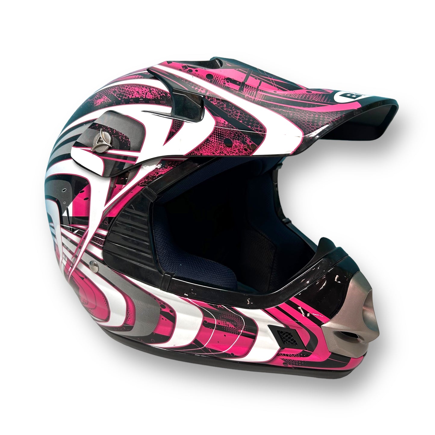 BILT CLUTCH DOT FMVSS No. 218 Certified Youth Motocross Helmet, Small - Pink