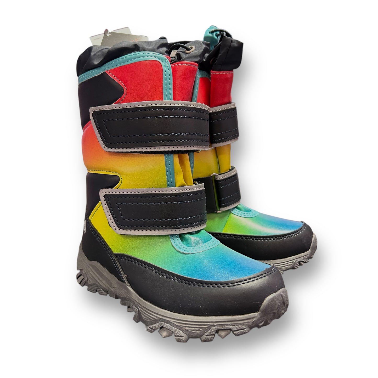 NEW! Lands End Boys Waterproof Snow Boots Size 13 Kids, Multi-Color