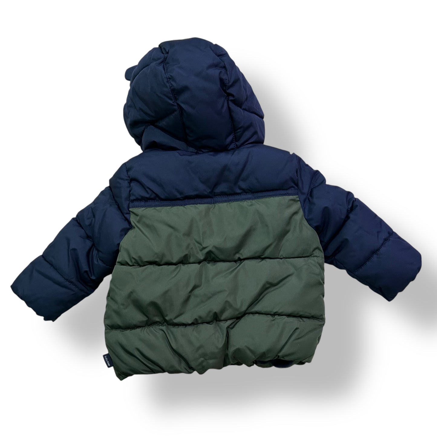 Baby Gap Boys Size 6-12 Months Winter Coat Navy Blue & Hunter Green with Hood