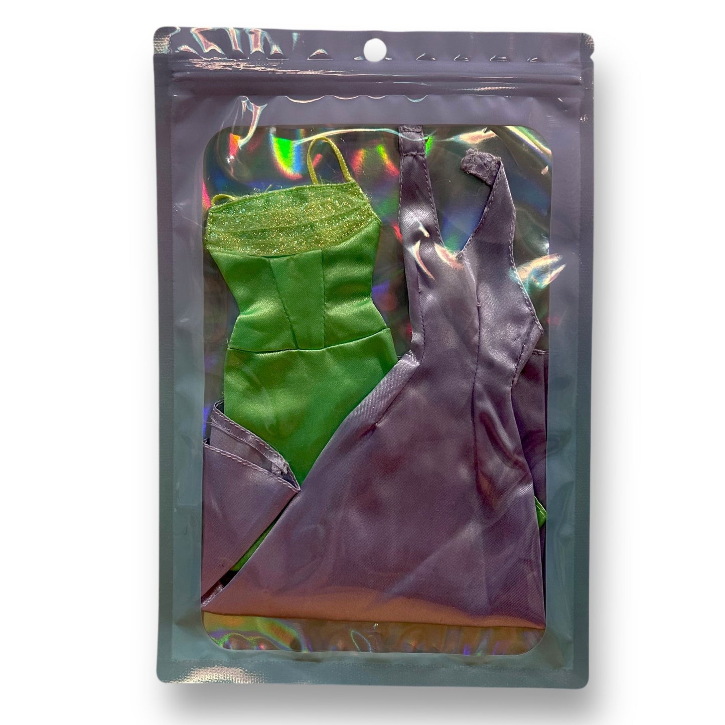 Barbie Clothes in Zippered Mylar Bag