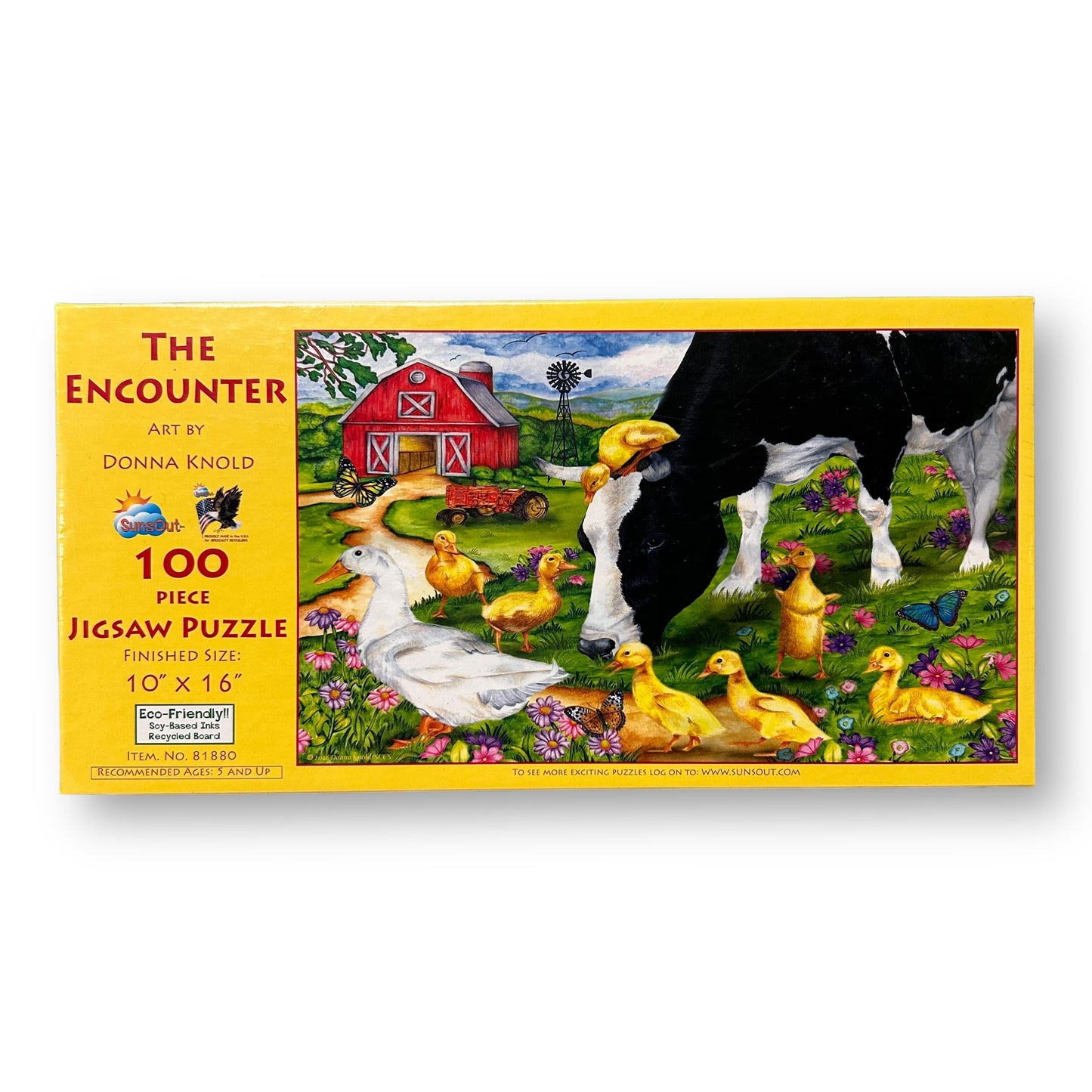 NEW! 100 Piece Jigsaw Puzzle - Farm Animals Encounter 10" x 16" Completed Size