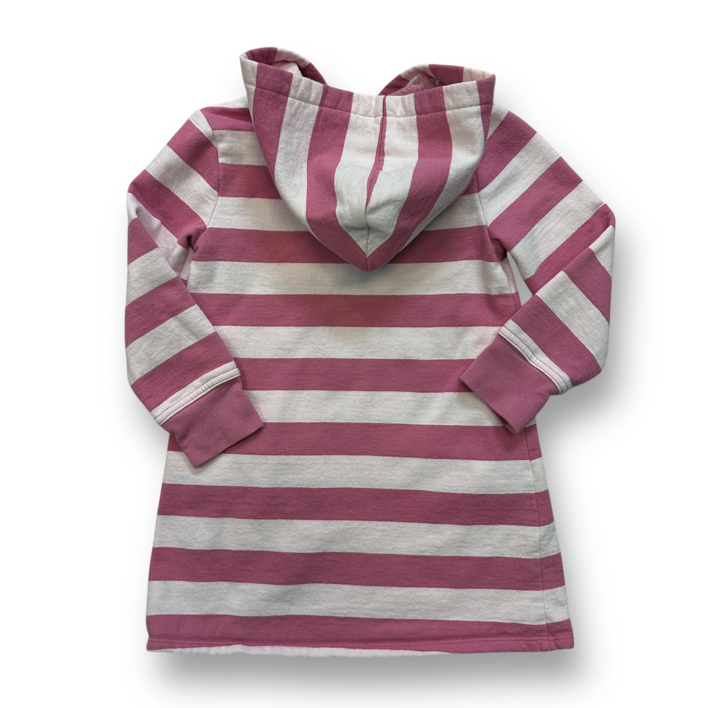 Old Navy Girls Size 4T Pink Striped Fleece Dress with Pockets and Hood