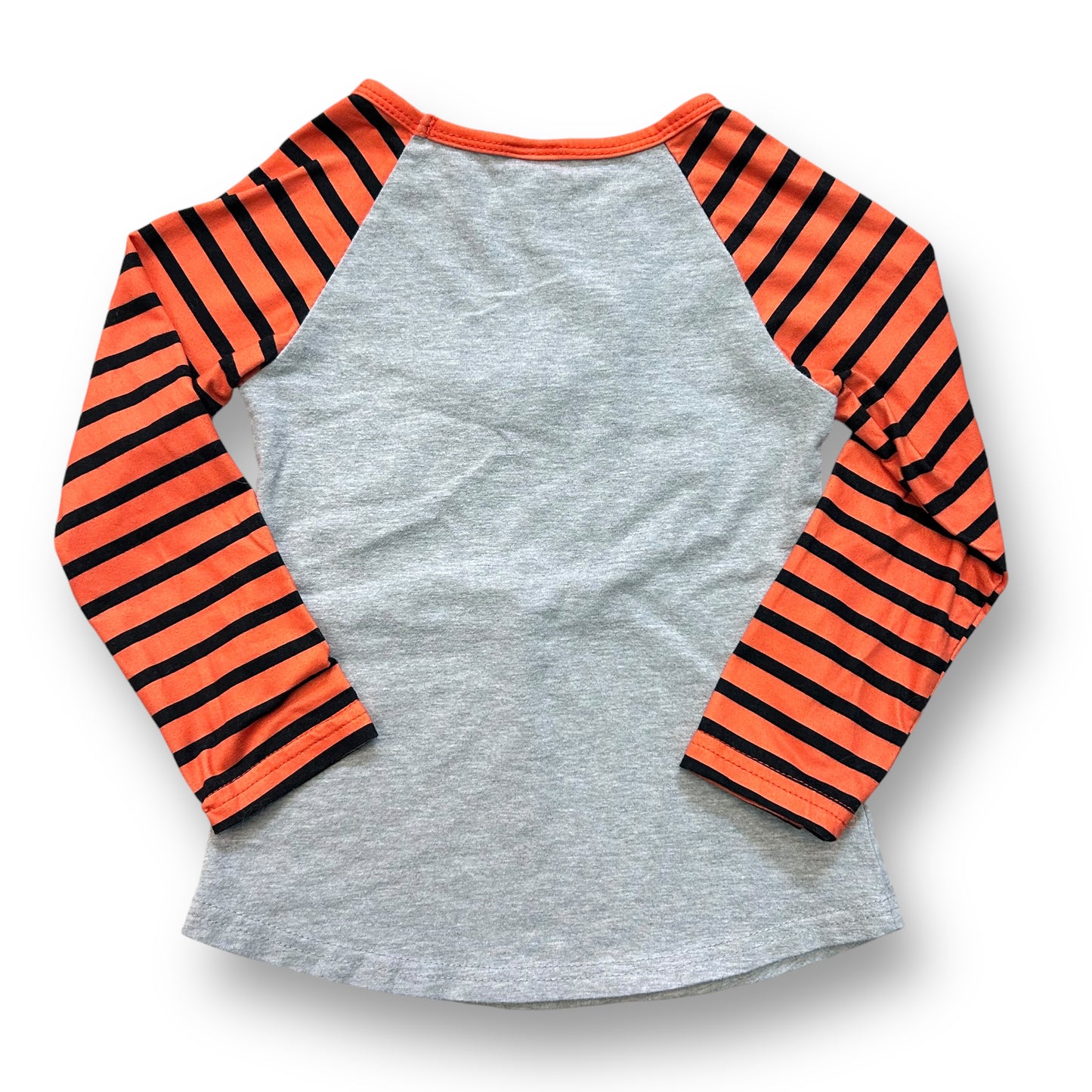 Girls 4T Pumpkin Shirt Size 3-4 Years Striped Long Sleeves Soft Knit Fall Top