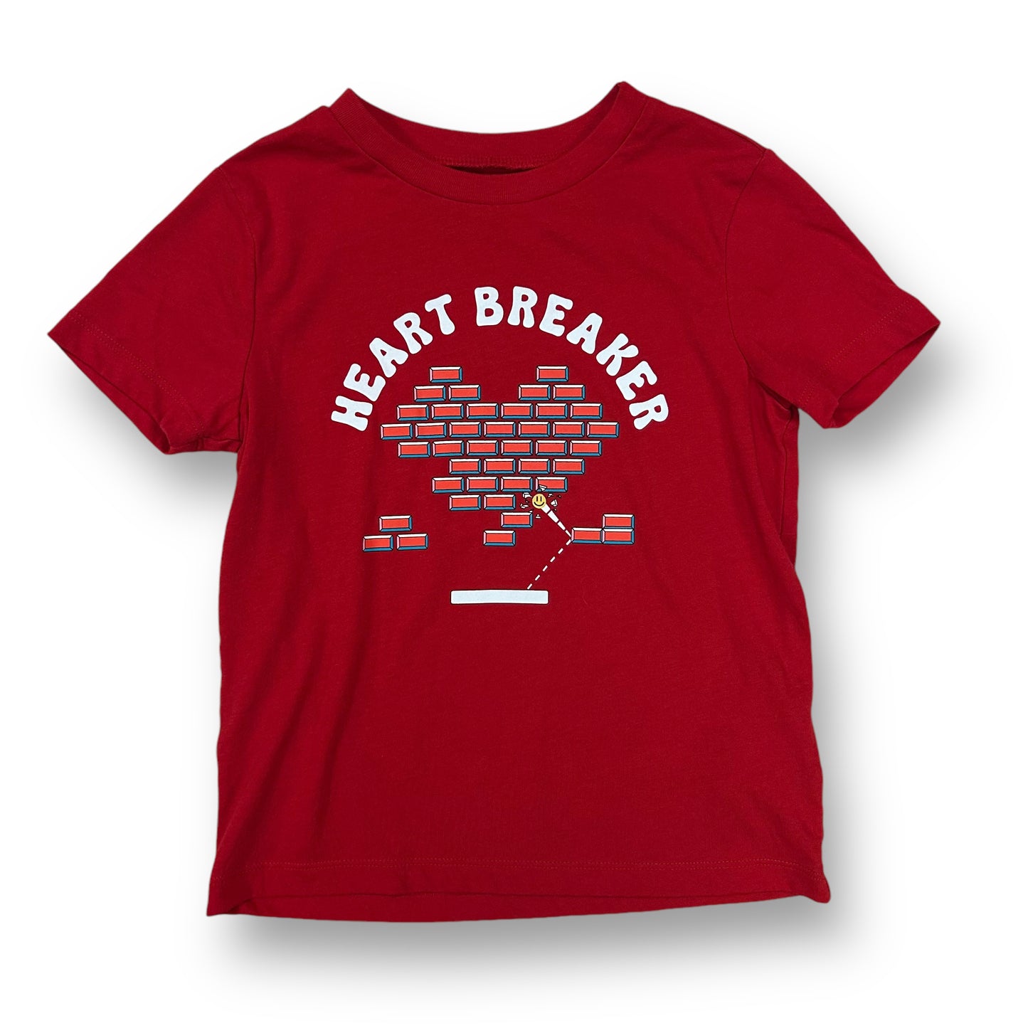 Old Navy Boys Size 5 Tee Red Heart Breaker Short Sleeve Shirt