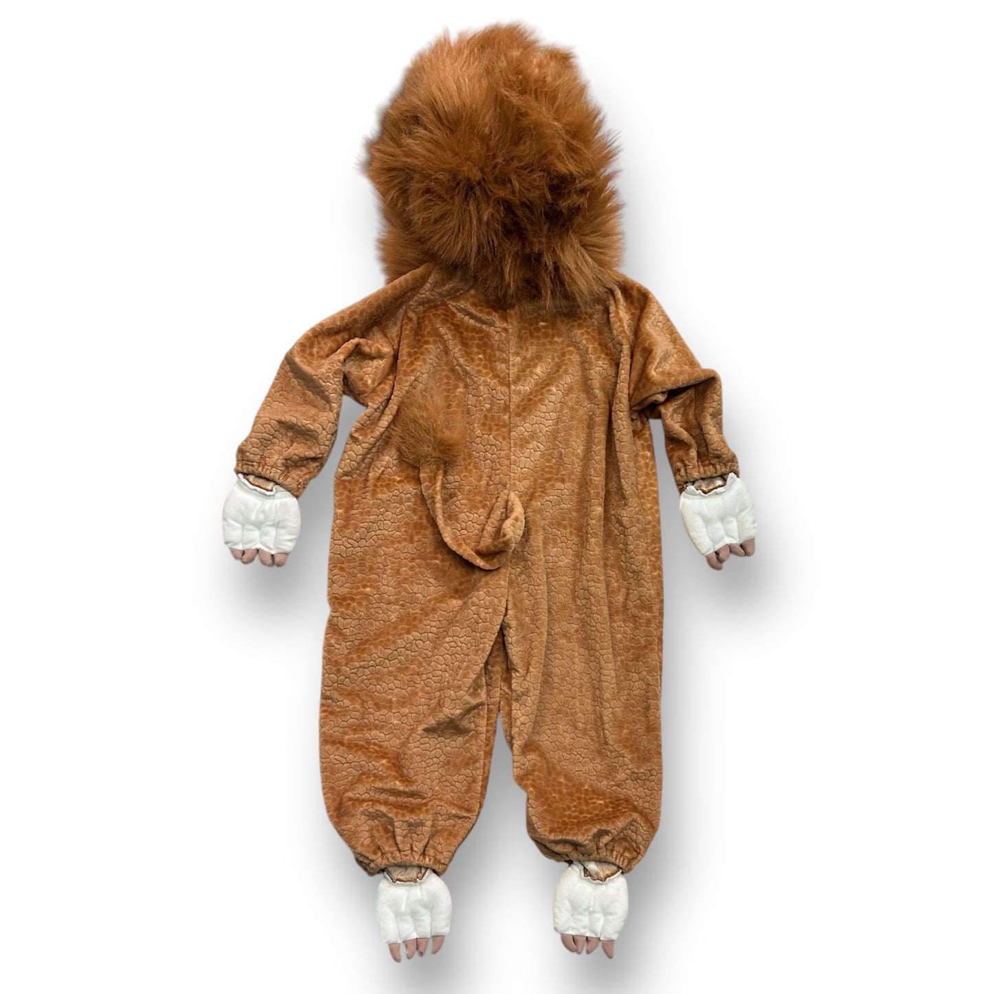 Toddler Lion Costume Size 36" Tall Zippered Deluxe Plush with Hood and Paws