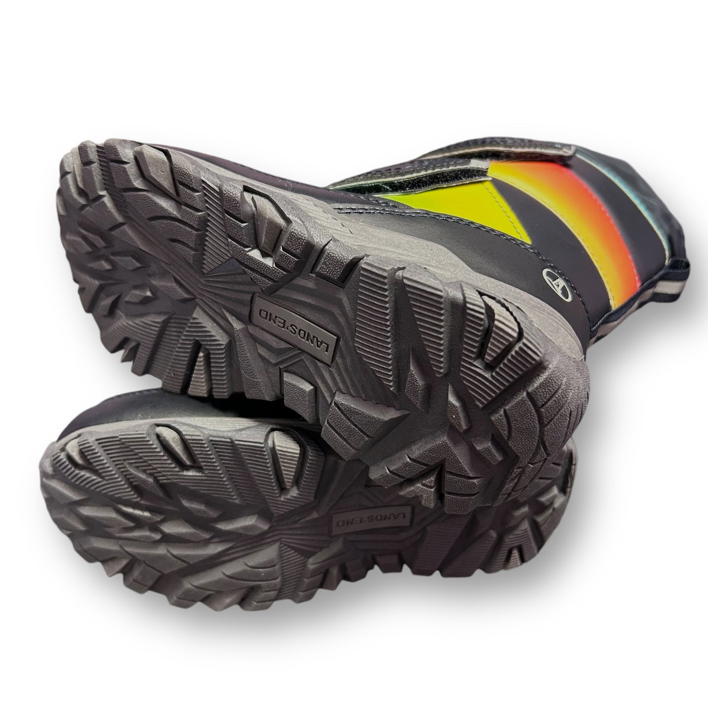 NEW! Lands End Boys Waterproof Snow Boots Size 13 Kids, Multi-Color